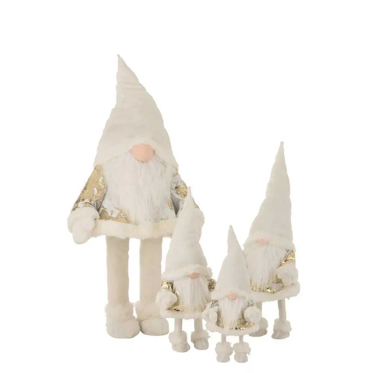 J-Line Weihnachtshänger – Textil – Weiß/Gold – XL - HomeDesign Knaus