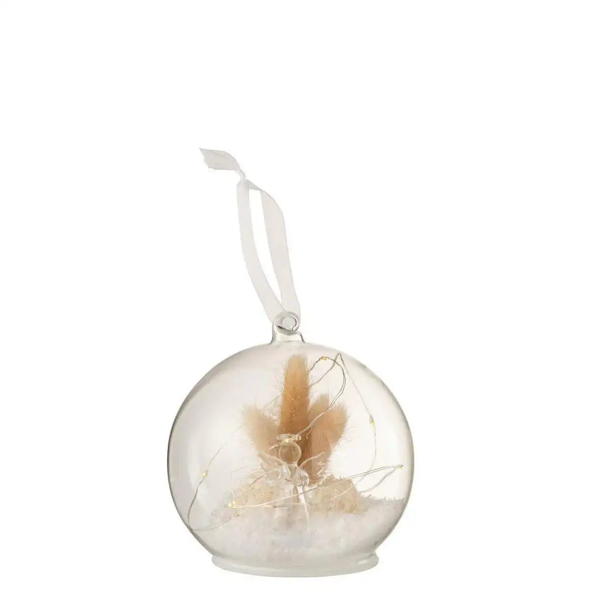 J-line Weihnachtskugel - Glas - Weiß - LED - HomeDesign Knaus