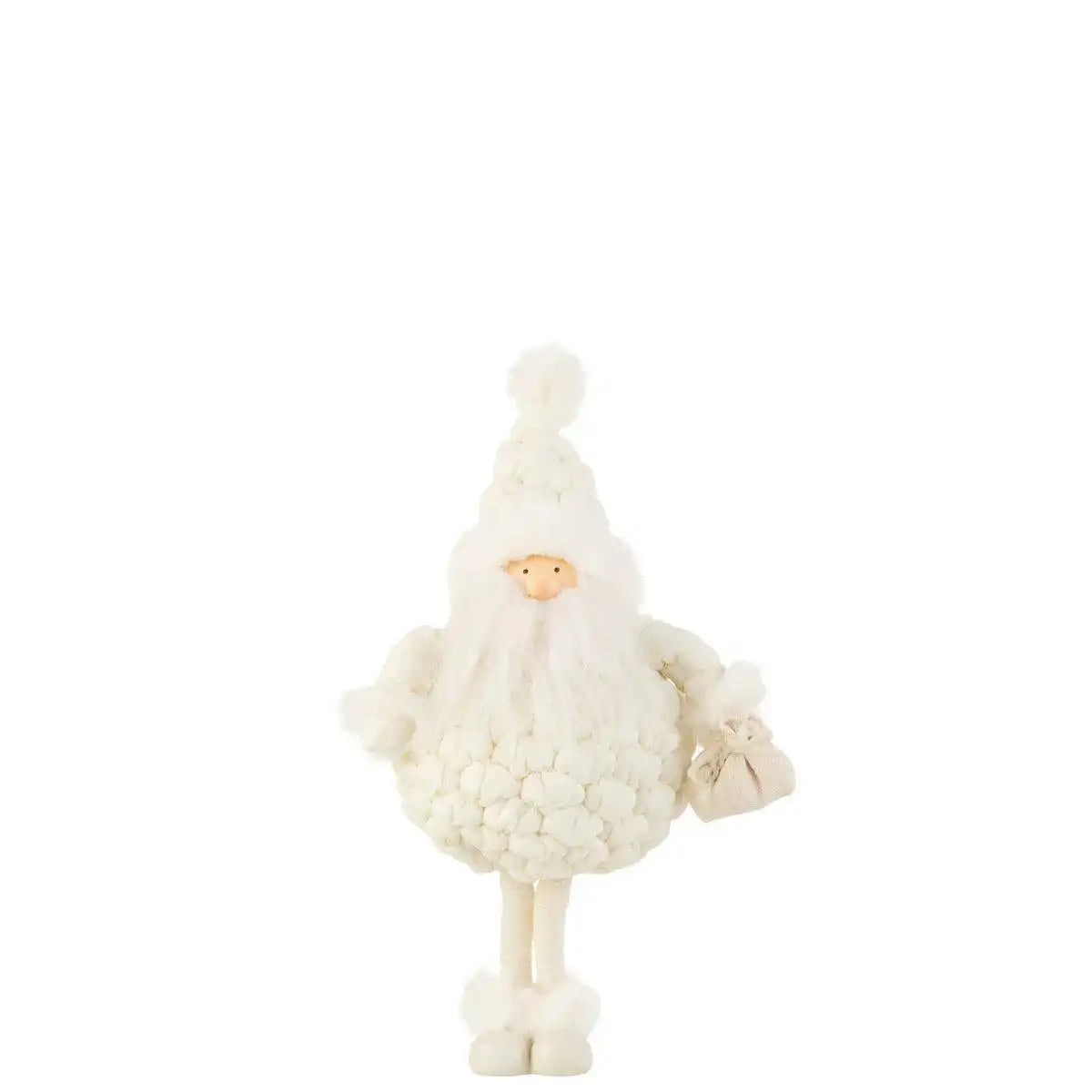 J-Line Weihnachtsmann-Geschenktüte, Textil, Weiß, klein - HomeDesign Knaus