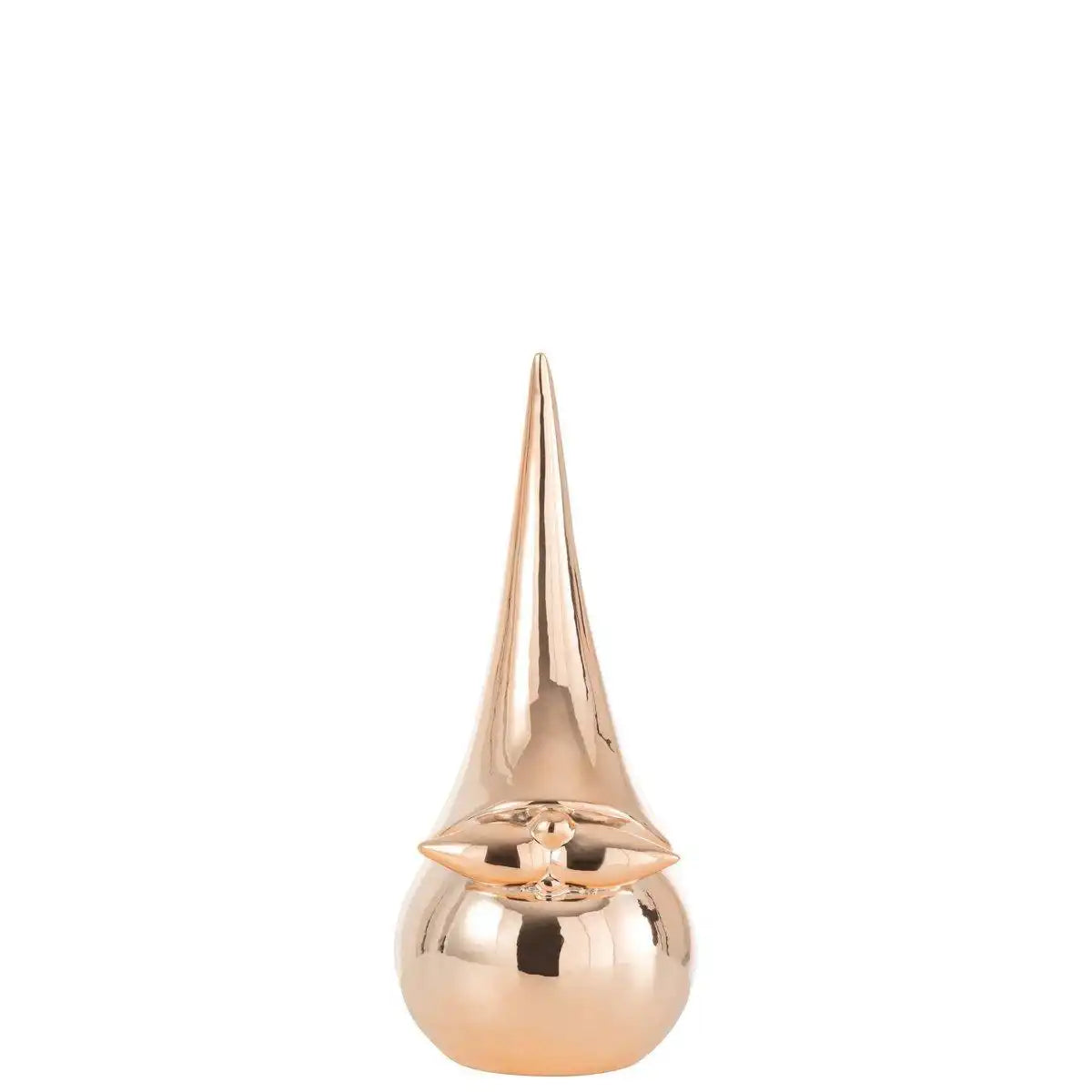 J-Line Weihnachtsmann, modernes Porzellan, Kupfer, mittelgroß - HomeDesign Knaus