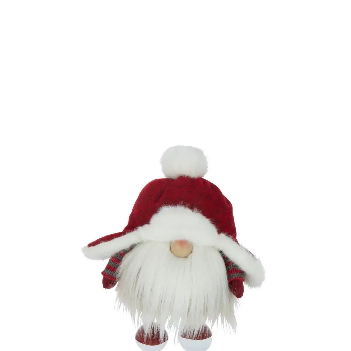 J-Line Weihnachtsmannmütze, rund, Polyester, Rot/Weiß, Größe S - HomeDesign Knaus