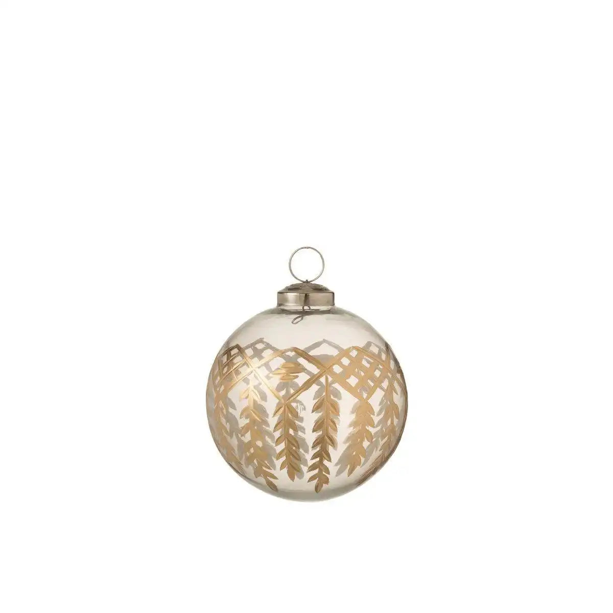 J-Line Weihnachtsschmuck Chloe Glass Transparent/Gold Small - HomeDesign Knaus