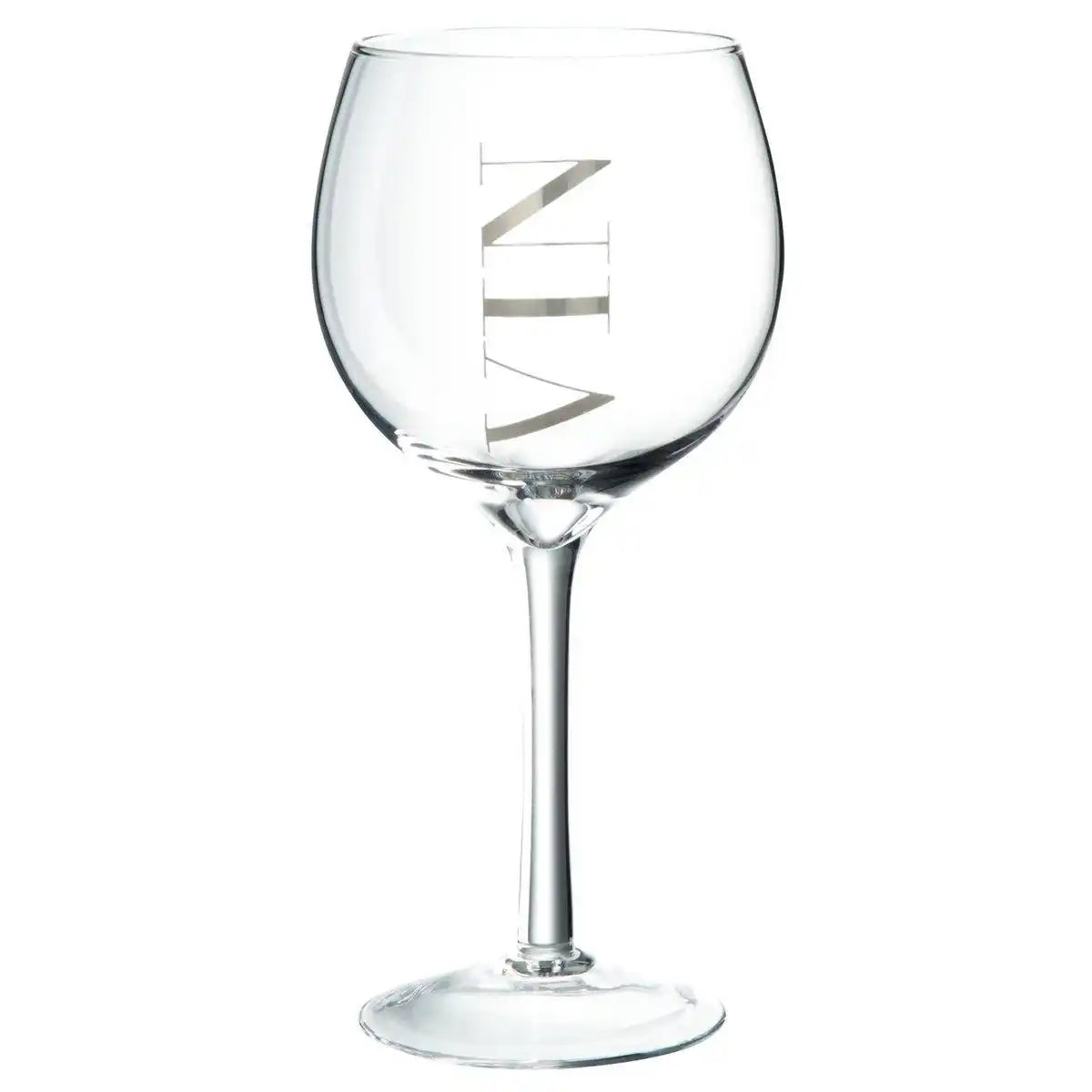 J-Line Weinglas - Weiß - Silber - - HomeDesign Knaus
