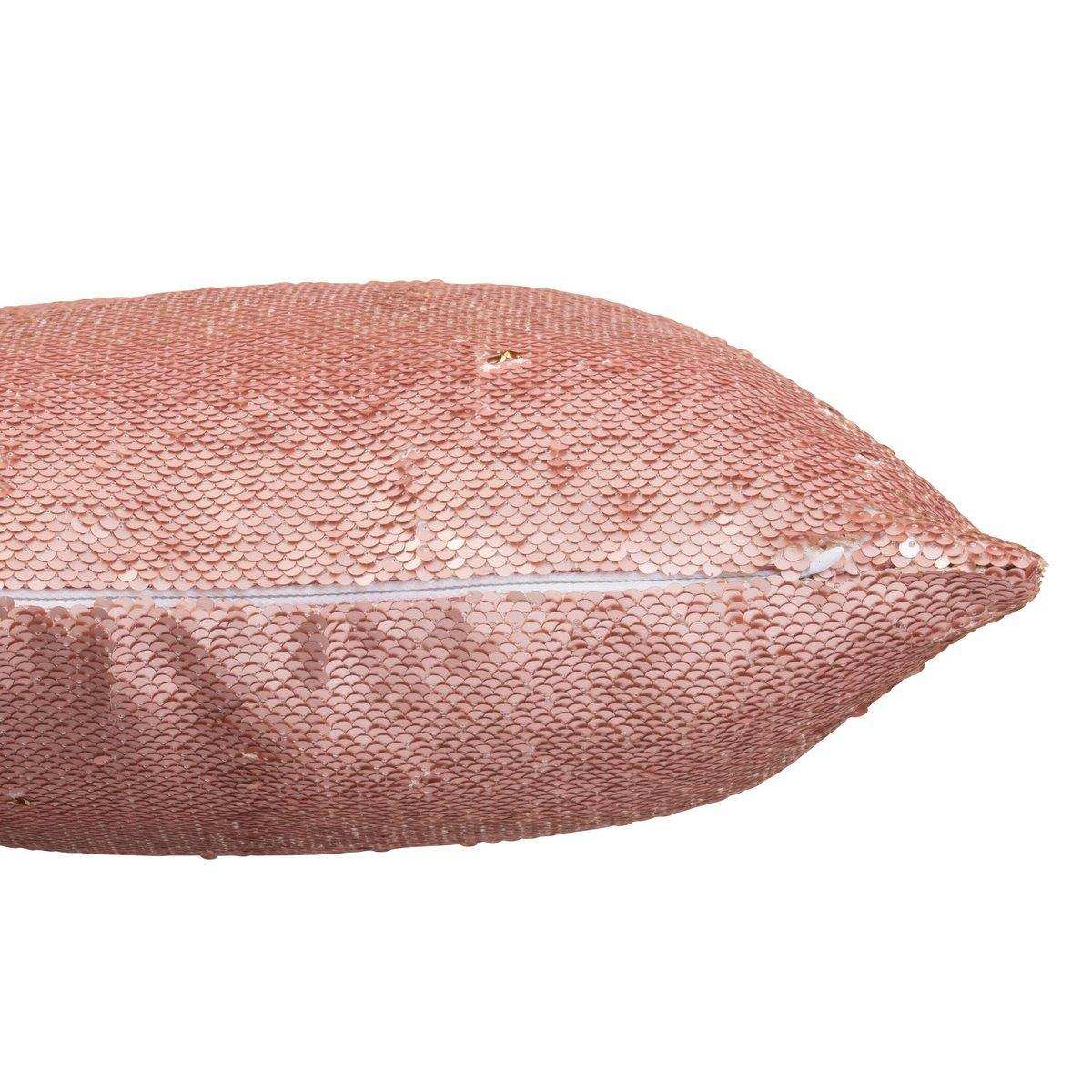 J-Line Wendekissen mit Pailletten, Rosa/Champagner - HomeDesign Knaus