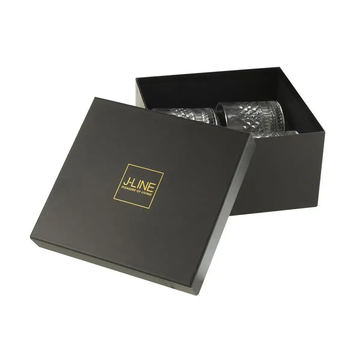 J-Line Whiskey Tennessee Glas – transparent – Geschenkbox – - HomeDesign Knaus
