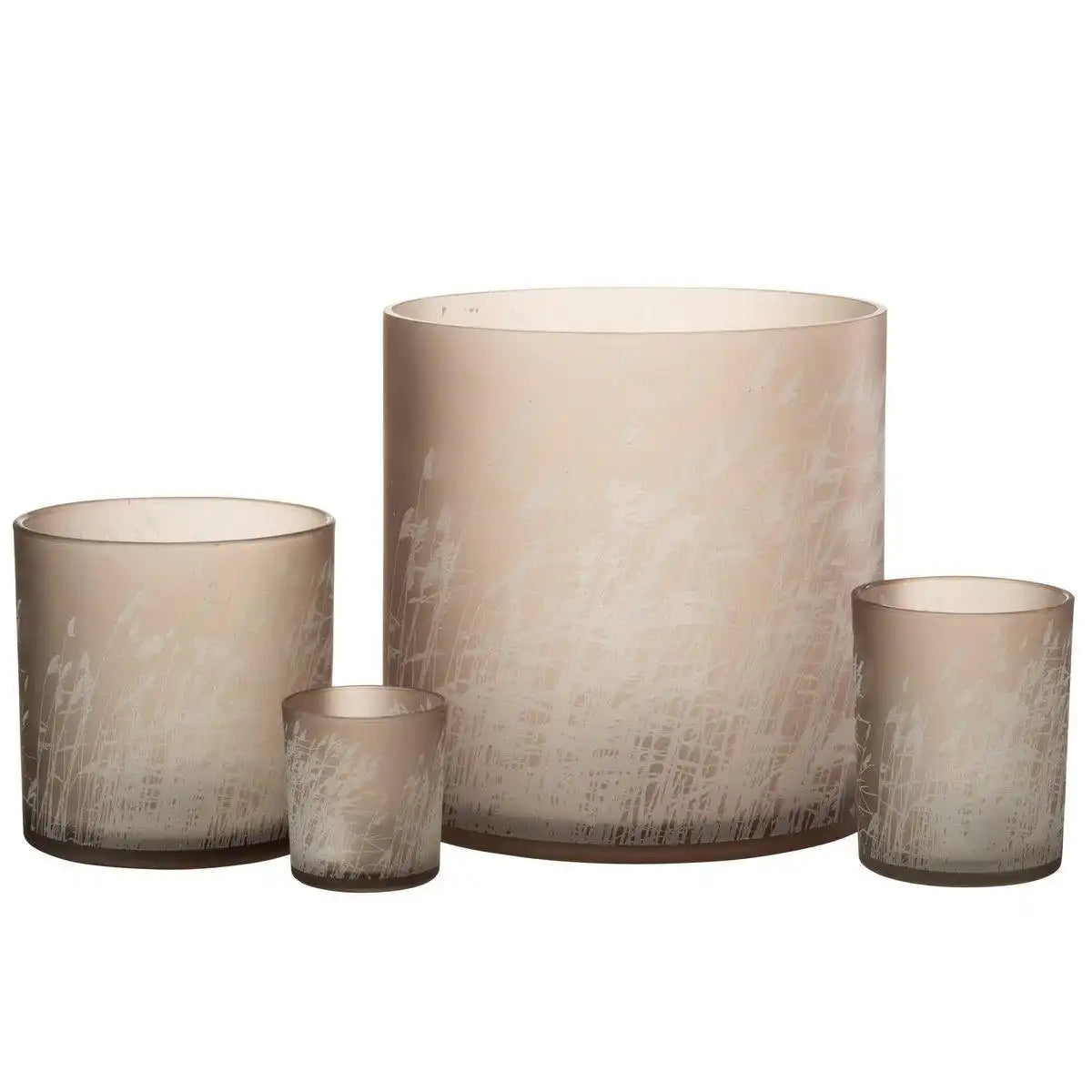 J-Line windlicht Gras - glas - beige - extra large - HomeDesign Knaus