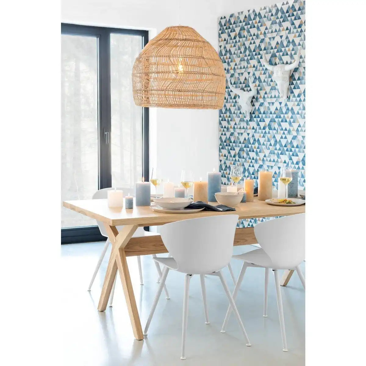 J-Line Zylinderkerze Weiß -80U - HomeDesign Knaus