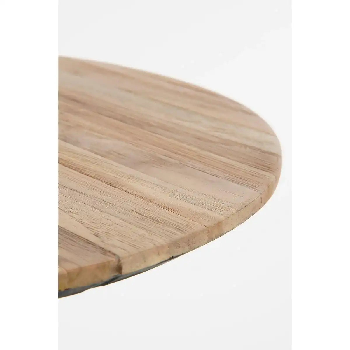 Jailey Beistelltisch – 2er-Set – H49 x Ø50 cm – Recyceltes Holz – Braun - HomeDesign Knaus