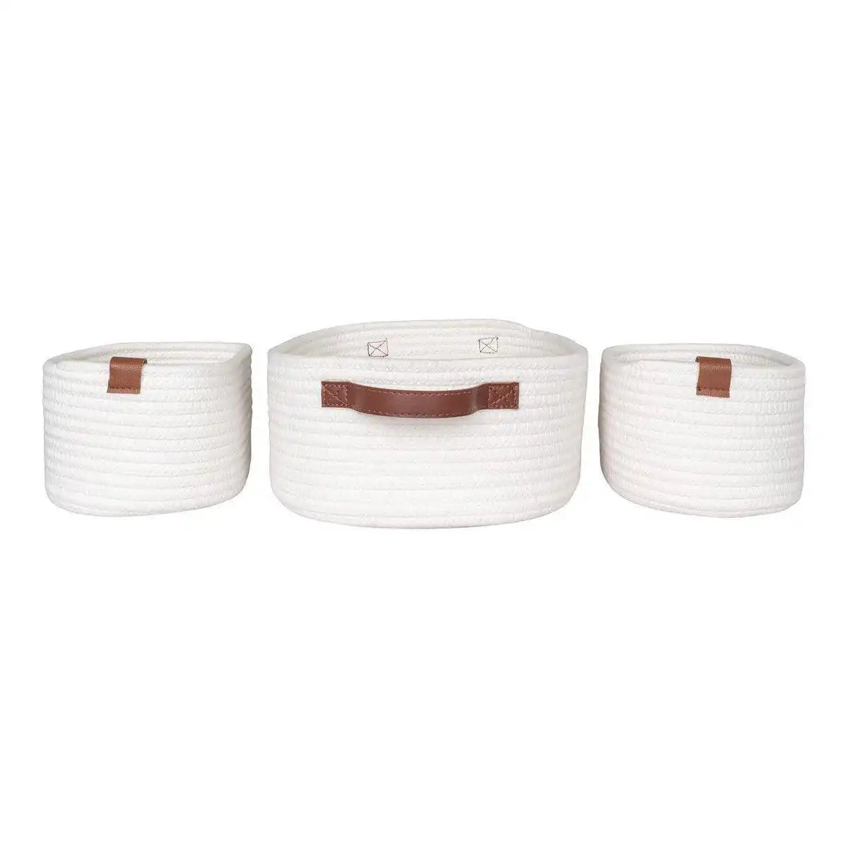 Jarana-Körbe – Weiß, 3er-Set - HomeDesign Knaus