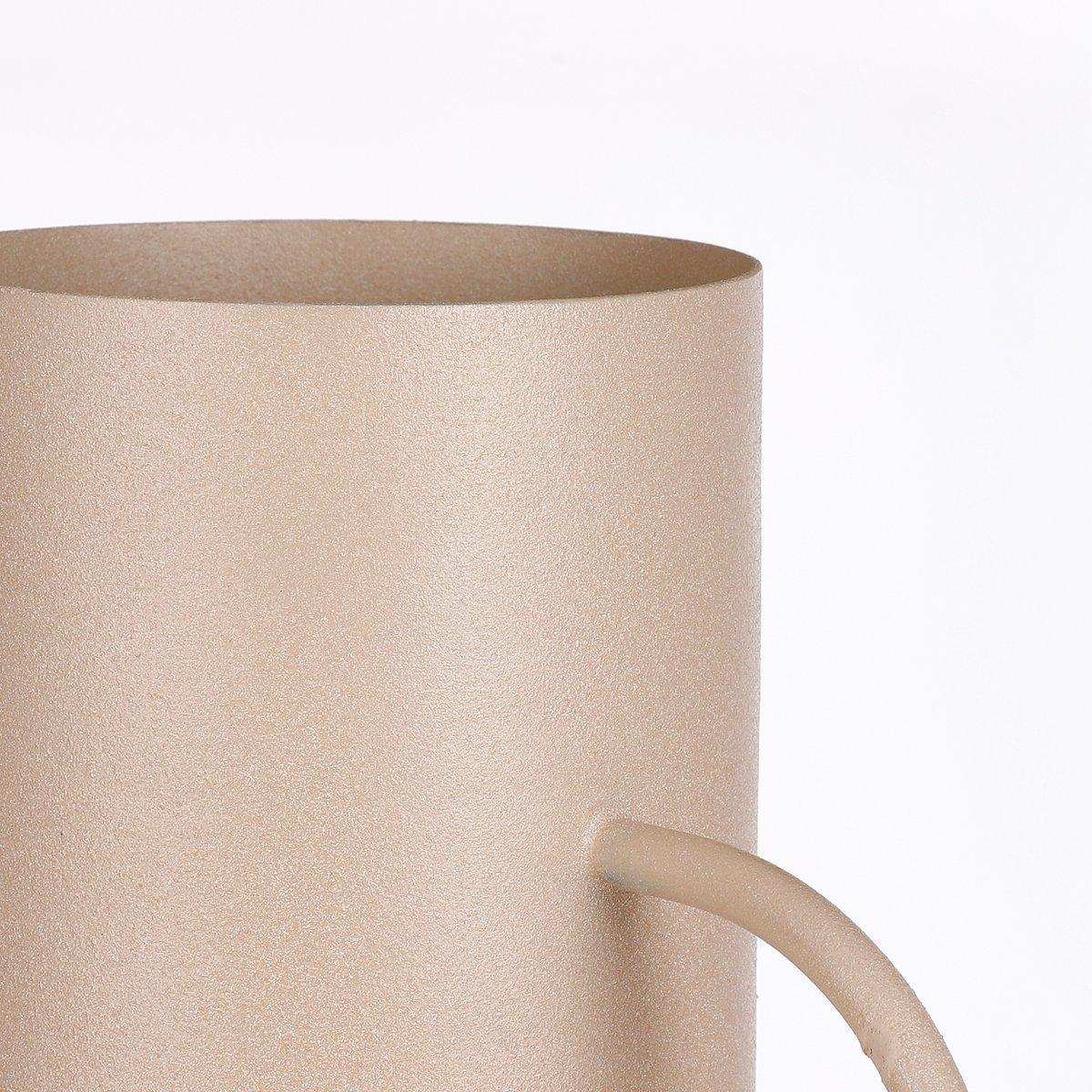 Jari Vase – L19 x B16 x H36 cm – Metall – Hellrosa - HomeDesign Knaus