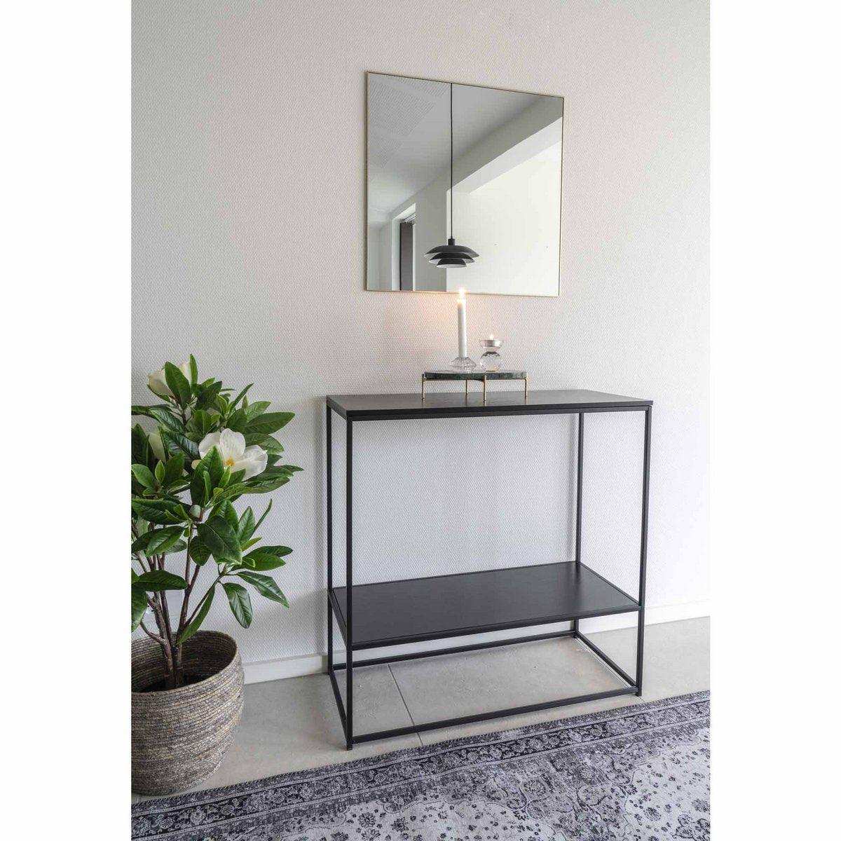 Jersey-Spiegel quadratisch – Messingoptik, 60 x 60 cm - HomeDesign Knaus