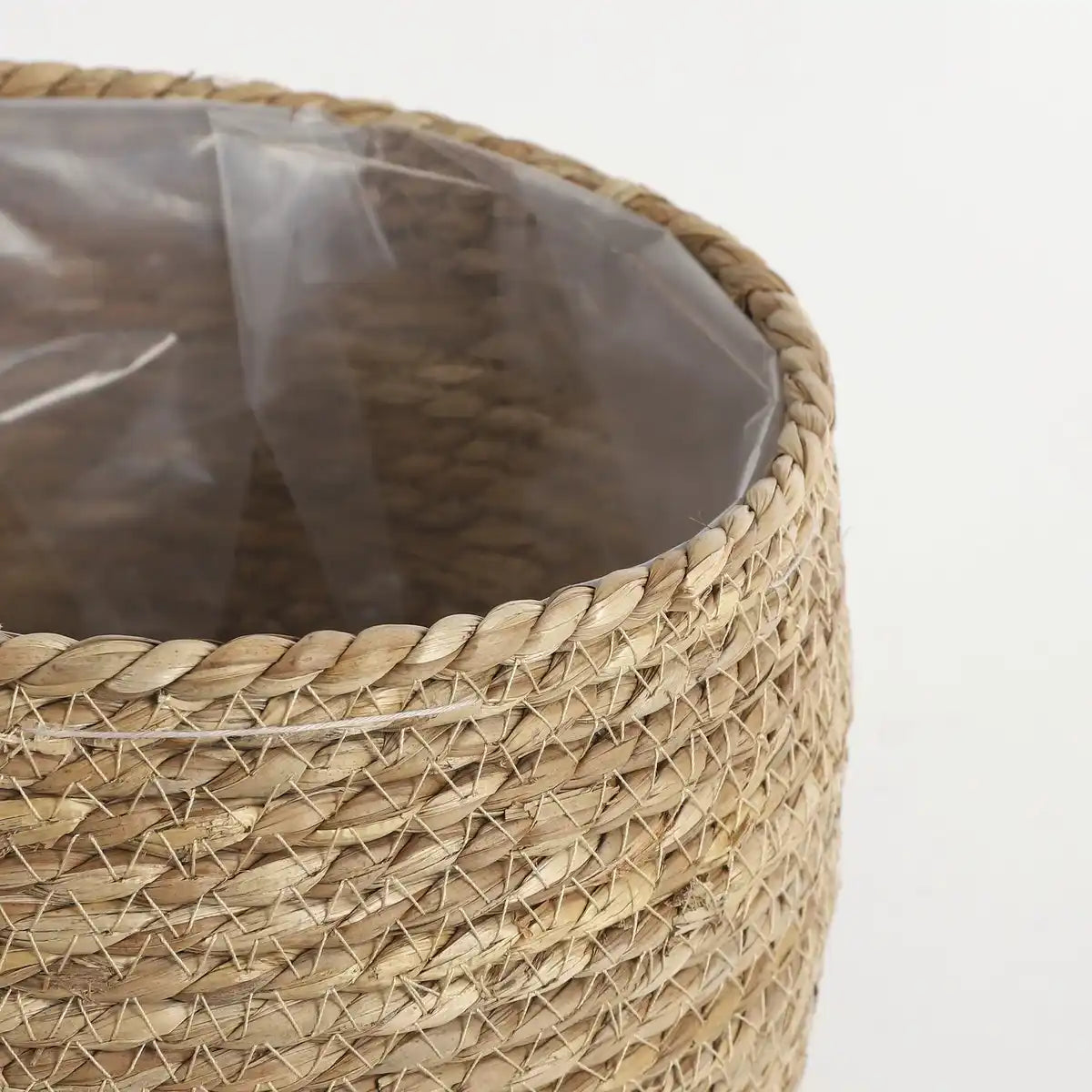 Jorck Pflanzkorb – 3er-Set – H24 x Ø26 cm – Seegras – Hellbraun - HomeDesign Knaus