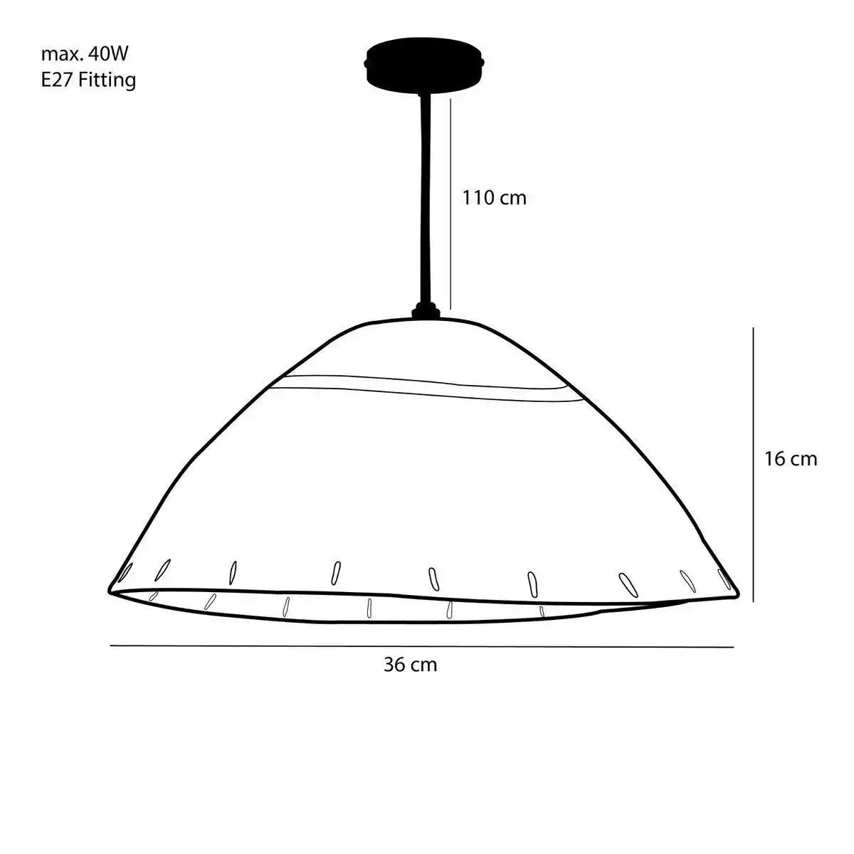 Joulz Hängelampe - H16 x Ø36 cm - Jute - Hellbraun - HomeDesign Knaus