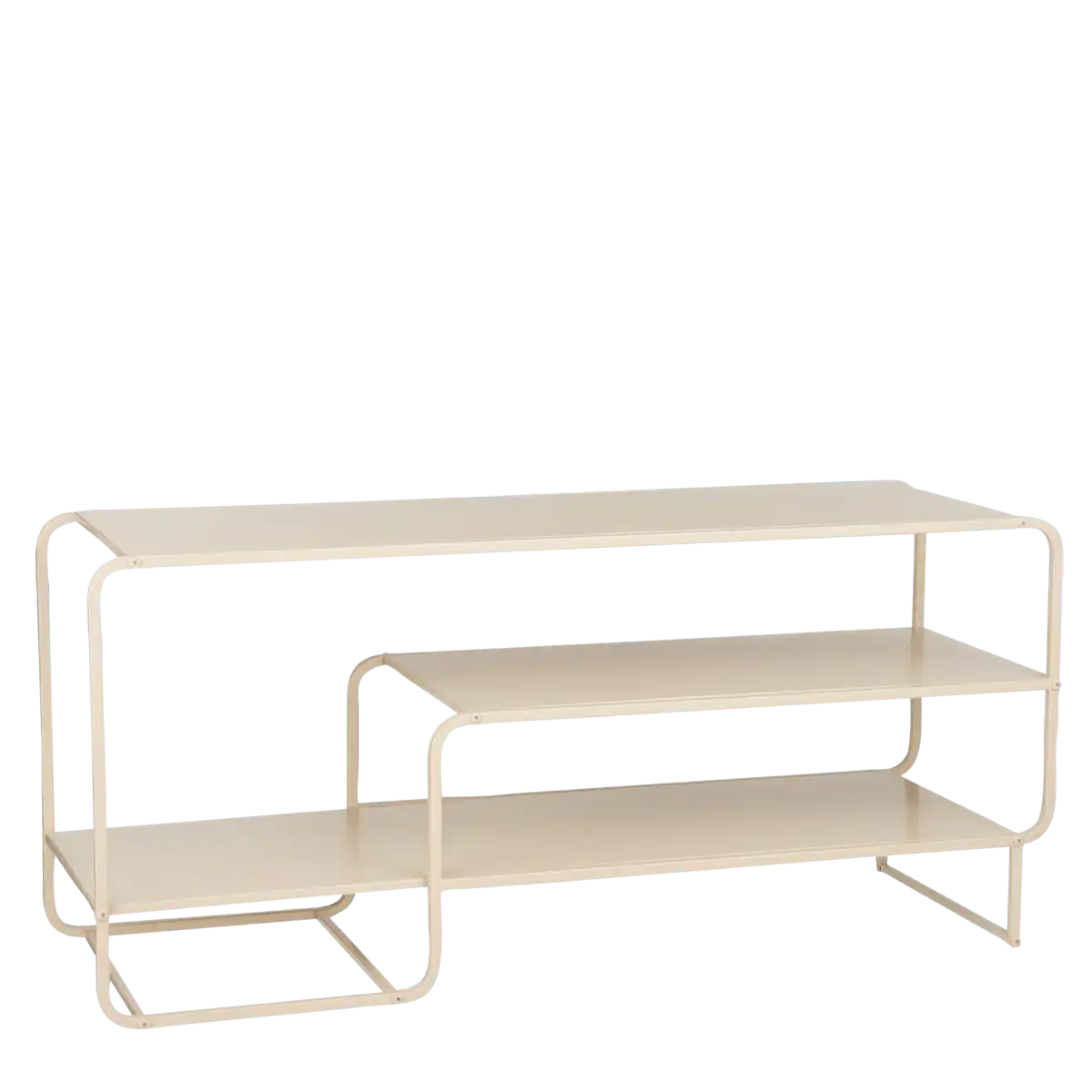 Jules Couchtisch – L110 x B38 x H50 cm – Metall – Hellbraun - HomeDesign Knaus