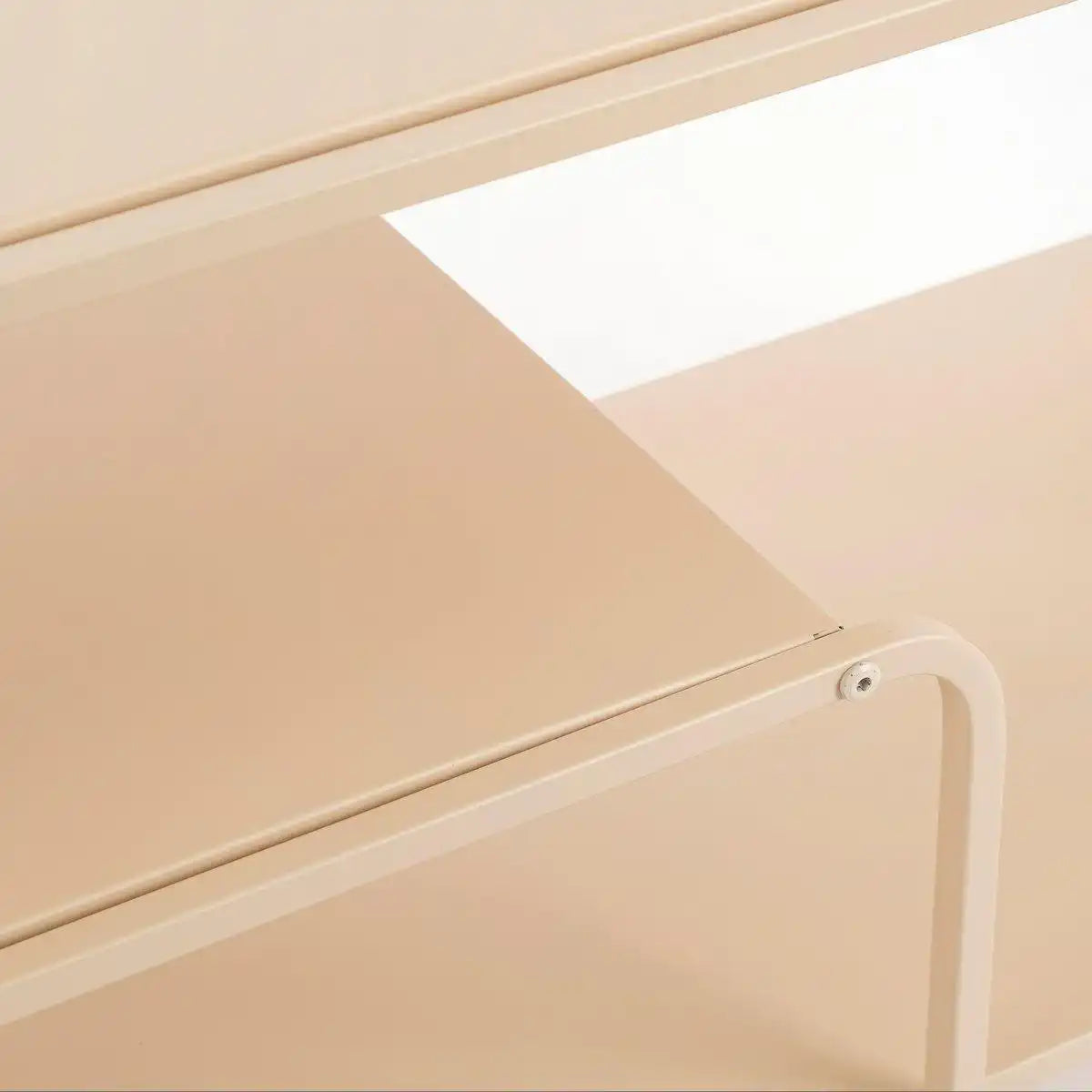 Jules Couchtisch – L110 x B38 x H50 cm – Metall – Hellbraun - HomeDesign Knaus