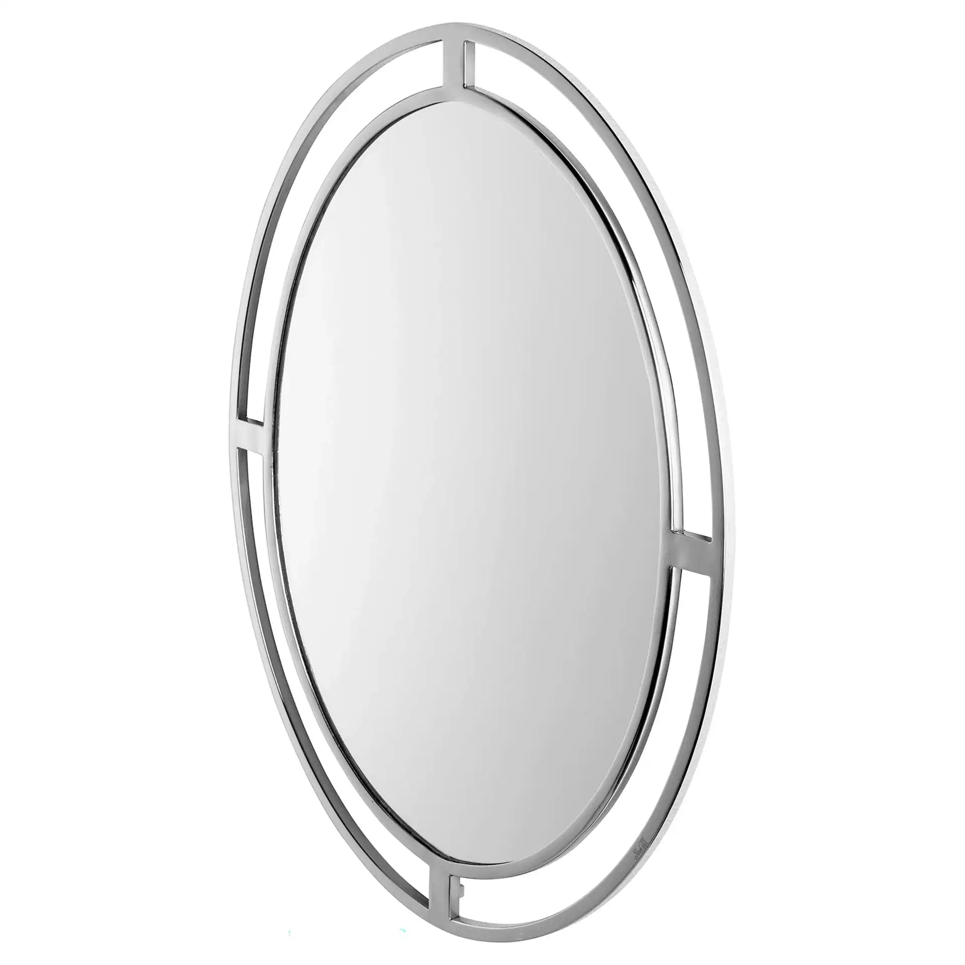 Justine Wandspiegel Chrom Edelstahl Handarbeit Spiegel 60cm - HomeDesign Knaus