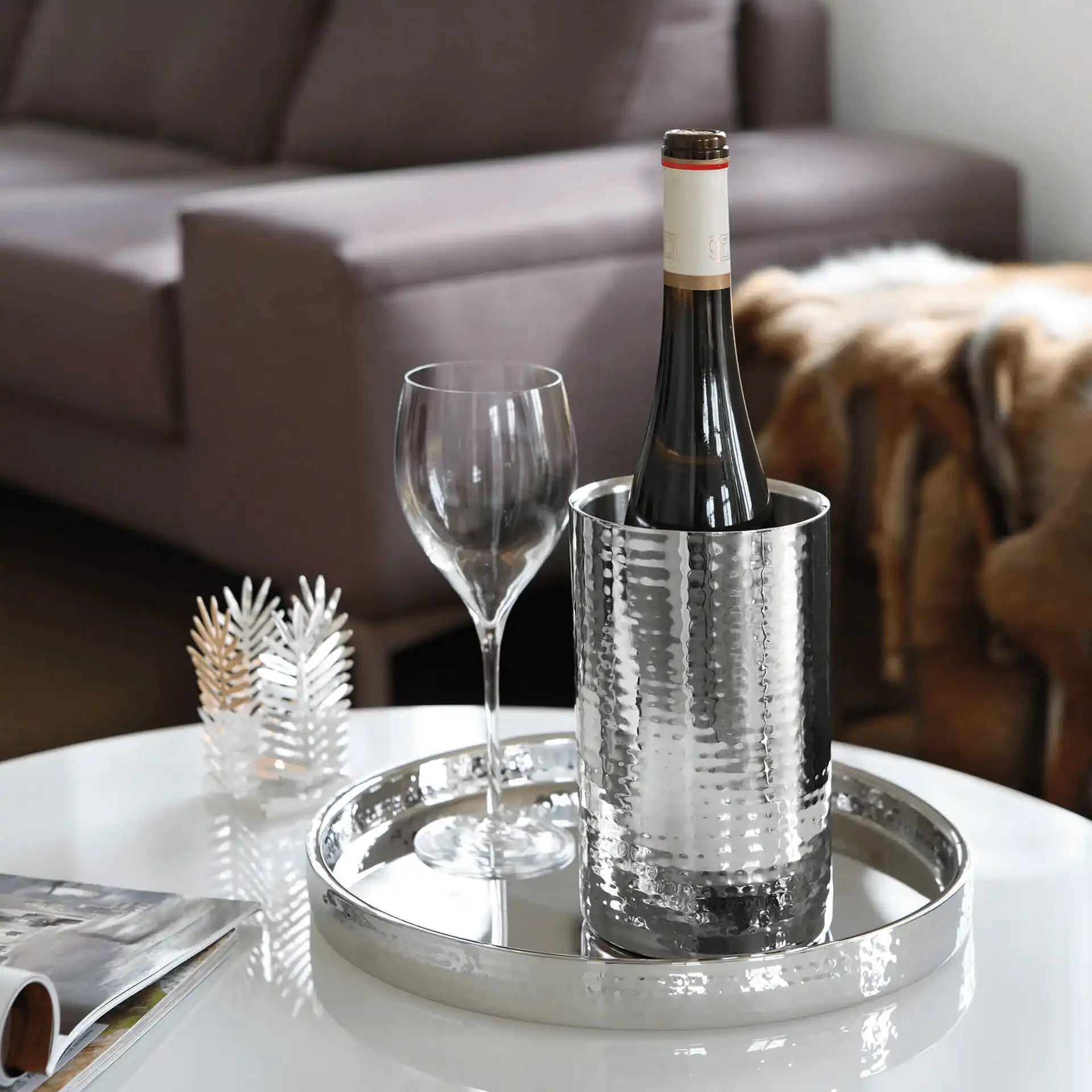 Kalas Tablett Serviertablett Dekoration Deko Edelstahl Geschirrtablett poliert - HomeDesign Knaus