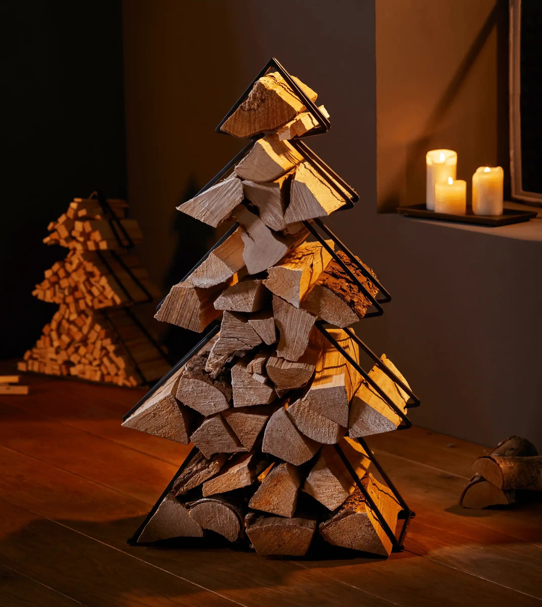 Kaminholzbutler Kaminholz Stahl Pulverbeschichtet - HomeDesign Knaus
