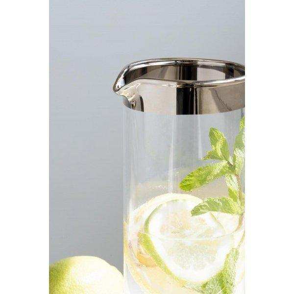 Karaffe Anis mundgeblasenes Kristallglas mit Platinrand 0,7L - HomeDesign Knaus
