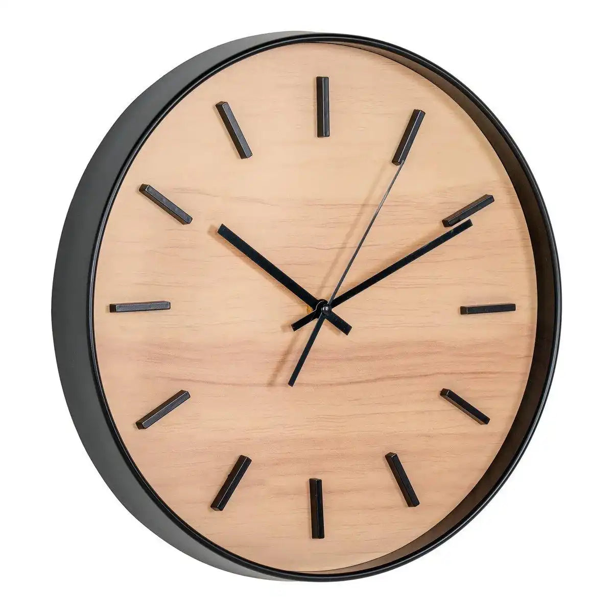 Kensington Wall Clock - Wanduhr, schwarz, geräuschloses Uhrwerk, rund, ø35 cm - HomeDesign Knaus