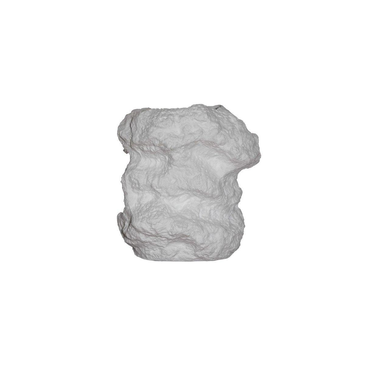 Keramikvase m. Rock-Look, trendiges Naturdesign. CHU32WH - HomeDesign Knaus