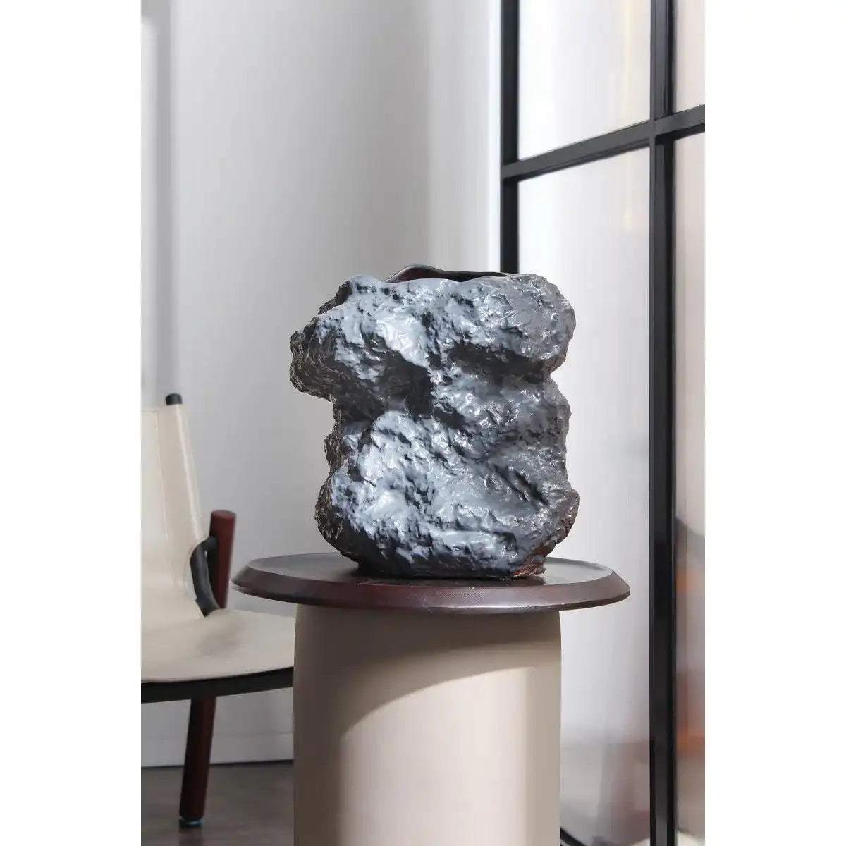 Keramikvase m. rockige Optik, trendiges Naturdesign.CHU32ZW - HomeDesign Knaus