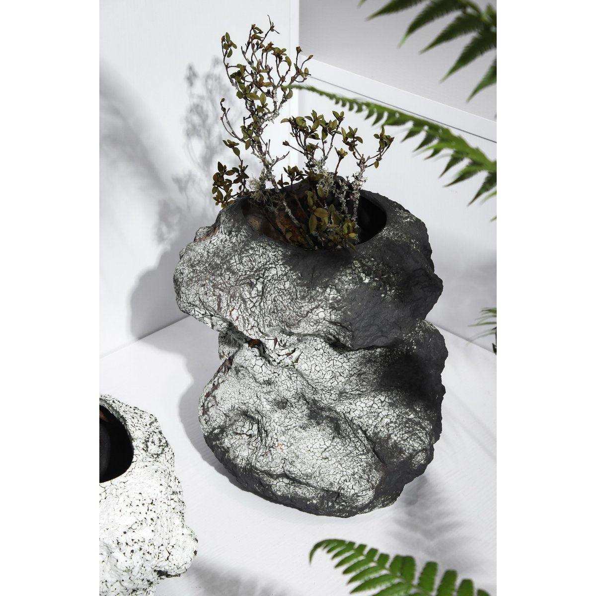 Keramikvase m. rockige Optik, trendiges Naturdesign.CHU32ZW - HomeDesign Knaus
