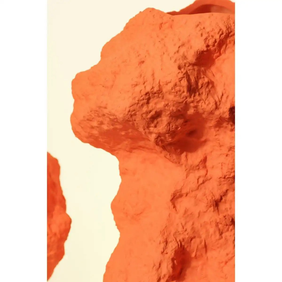 Keramikvase mit Rock-Optik in trendigem Orange CHU20OR - HomeDesign Knaus