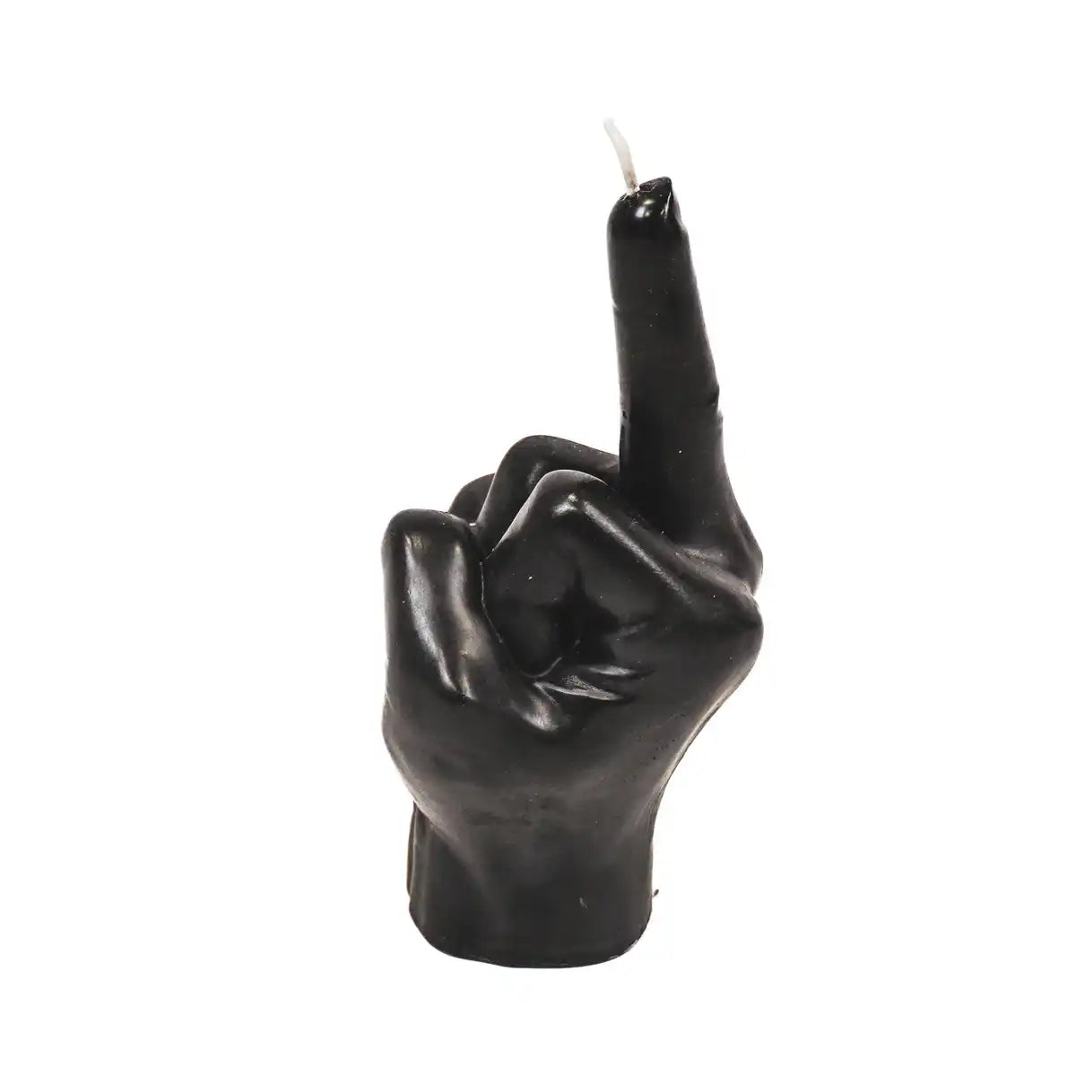 Kerze - Mittelfinger - Wachs - Schwarz - 570 Gramm - 10x9x17cm - HomeDesign Knaus