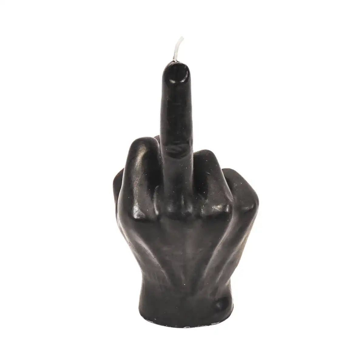 Kerze - Mittelfinger - Wachs - Schwarz - 570 Gramm - 10x9x17cm - HomeDesign Knaus