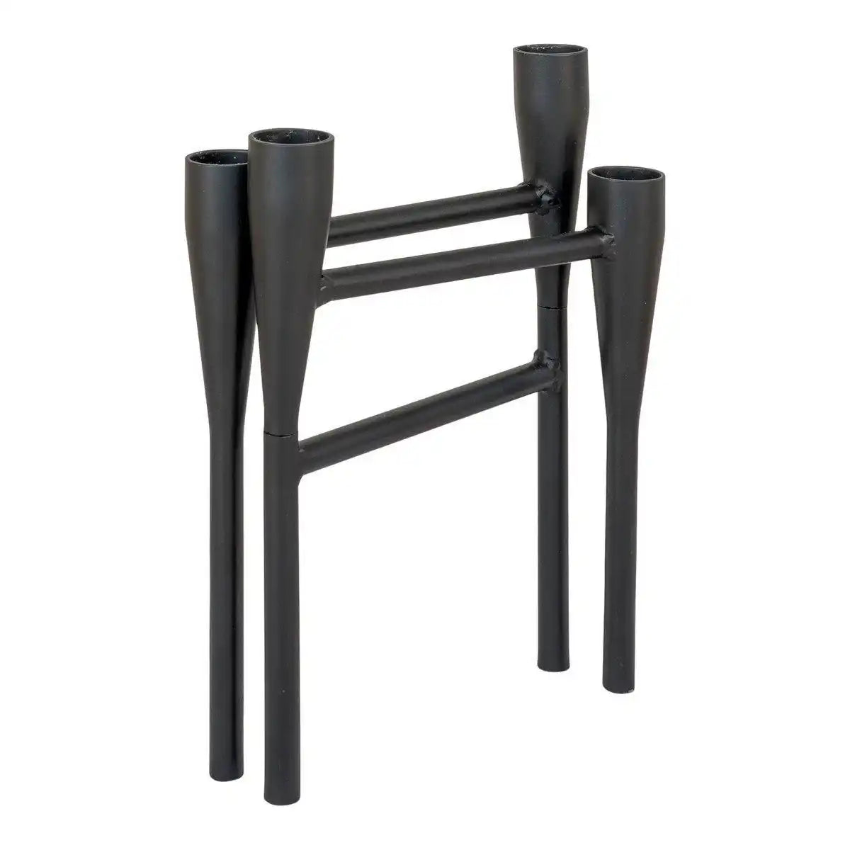 Kerzenhalter aus Metall - Schwarz - HomeDesign Knaus