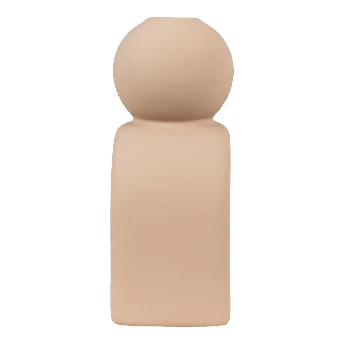 Kerzenhalter - Kerzenhalter aus Keramik, braun, 10,5x6,5x17 cm - HomeDesign Knaus