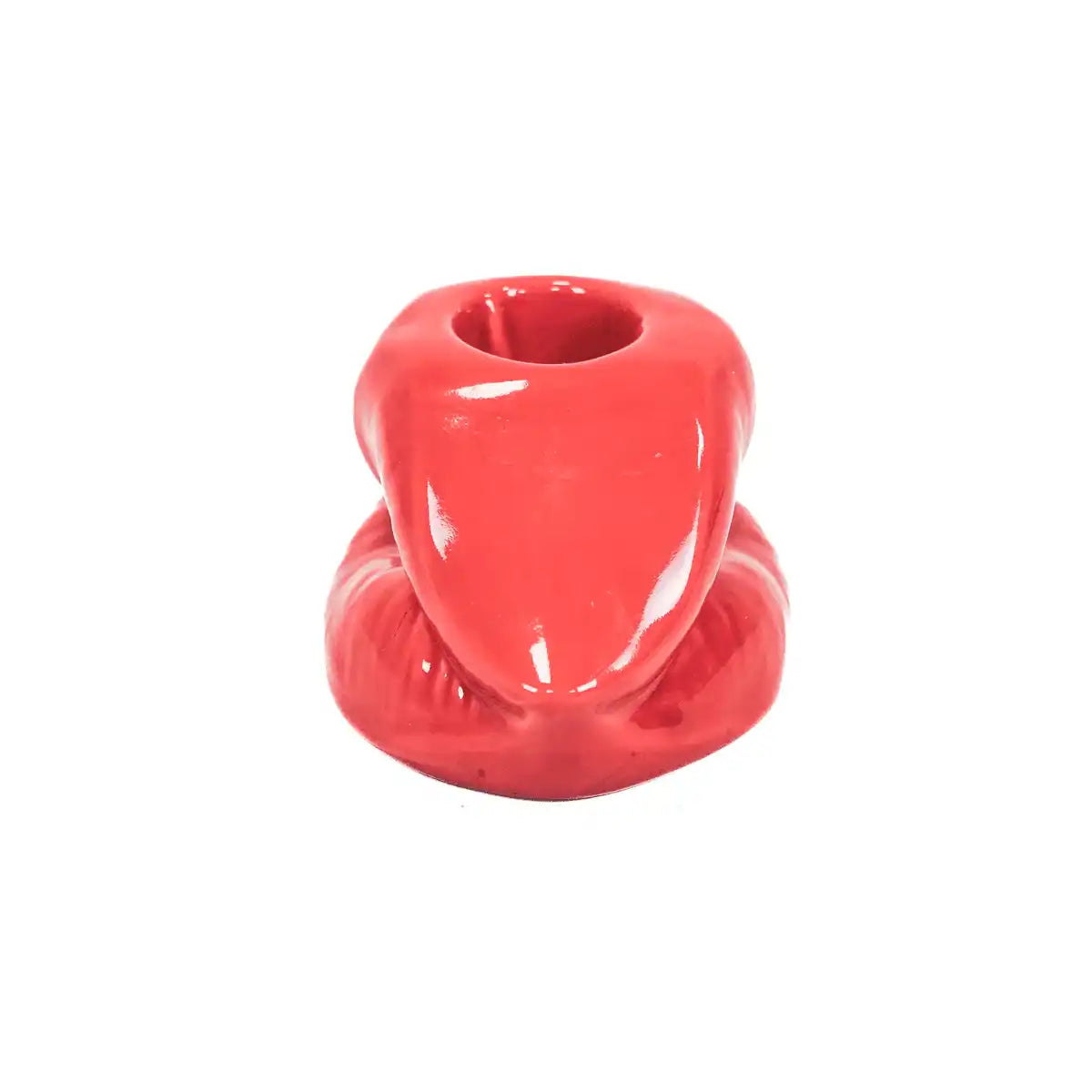 Kerzenhalter - Lippe - Keramik - Rot - 10,5x6,5x5,5cm - HomeDesign Knaus