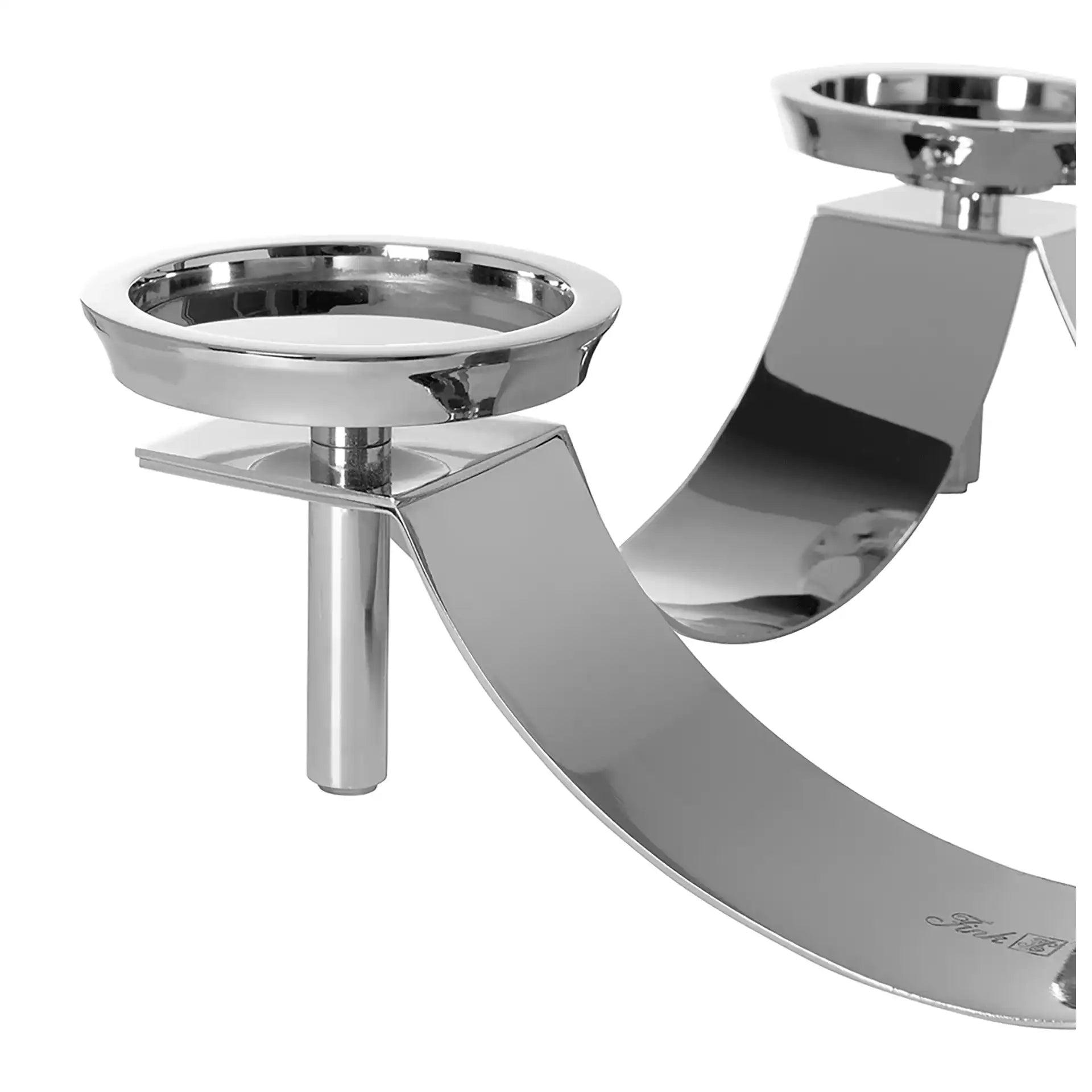 Kerzenleuchter Adventskranz Weihnachtskranz 4- flammig - geschwungene Form - HomeDesign Knaus