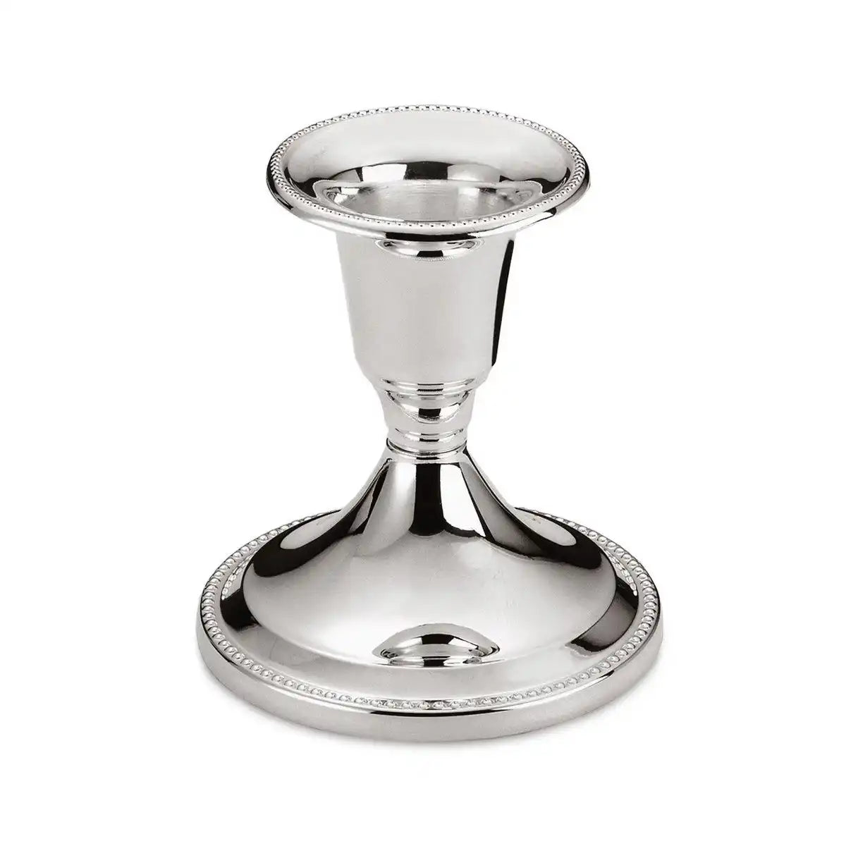 Kerzenleuchter Perla für Stabkerze, Höhe 7 cm, edel versilbert, anlaufgeschützt - HomeDesign Knaus