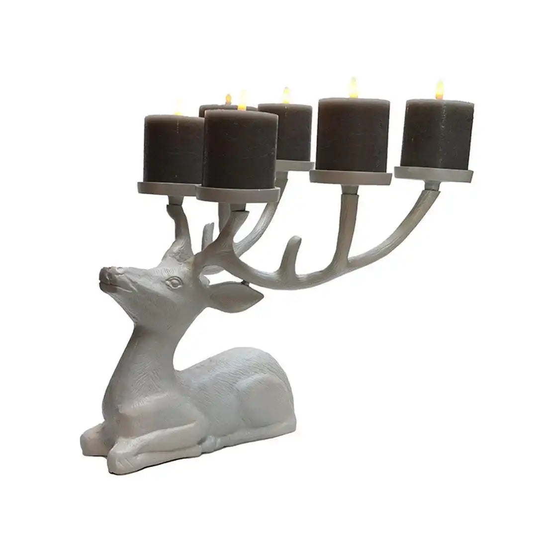 Kerzenständer Kerzenhalter Elfenbein Langhaus Metall - HomeDesign Knaus