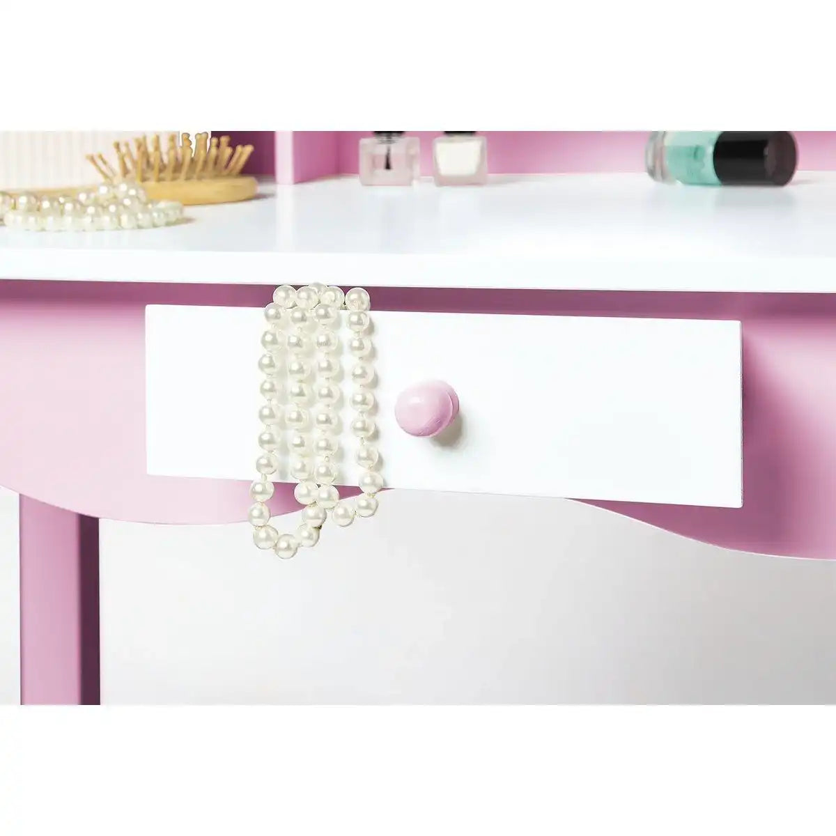 Kinder Schminktisch 'Jasmin', inkl. Schemel - HomeDesign Knaus