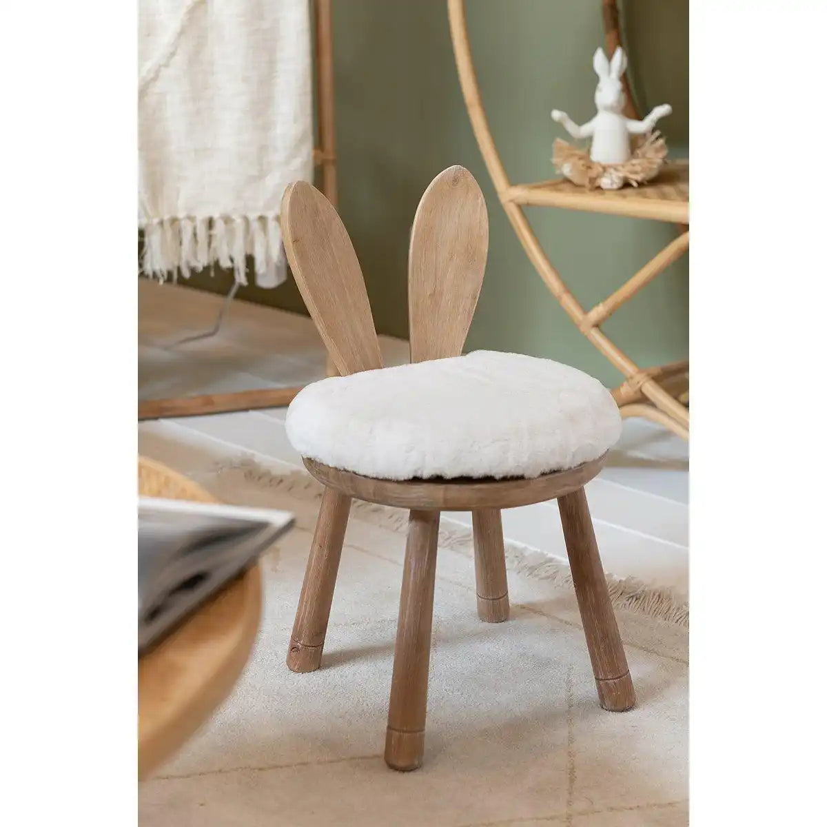 Kinderstuhl Hochstuhl Ear Rabbit Holz Natur Hasenohren - HomeDesign Knaus
