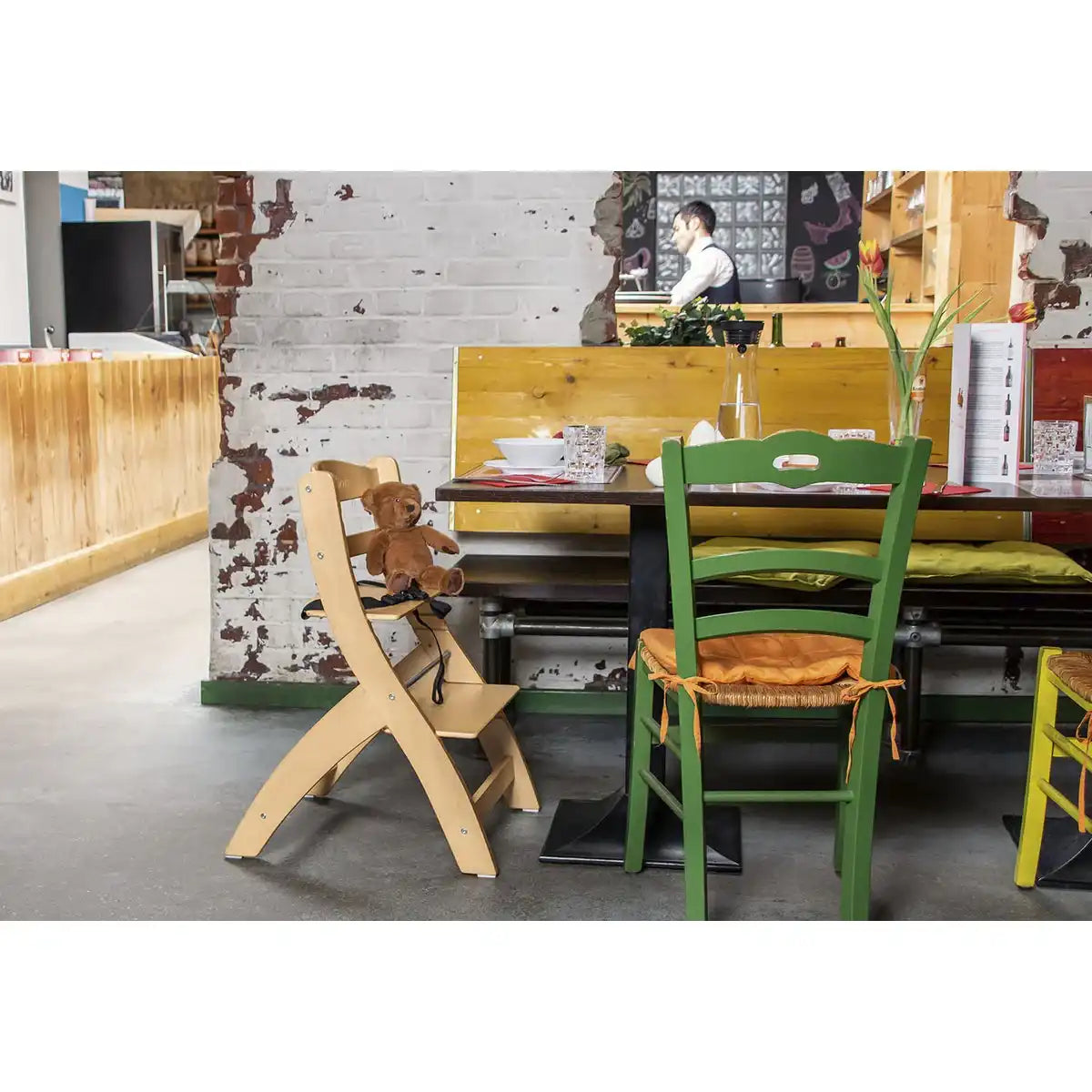Kinderstuhl Treppenstuhl 'Thilo', klar lackiert - HomeDesign Knaus