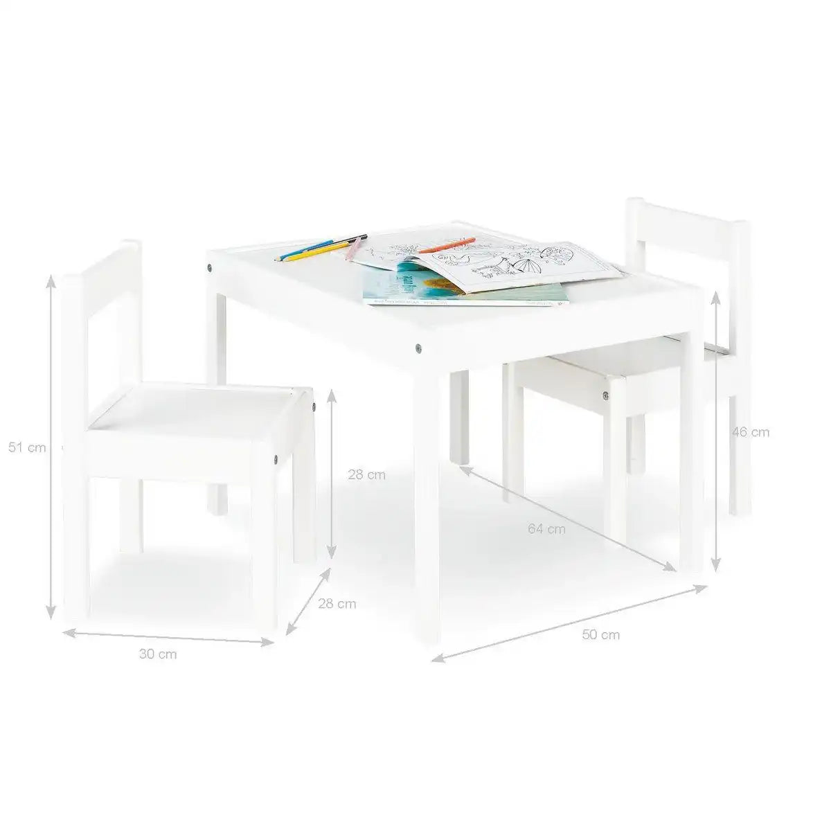 Kindertisch- und Stuhlgarnitur 'Sina', 3-teilig - HomeDesign Knaus