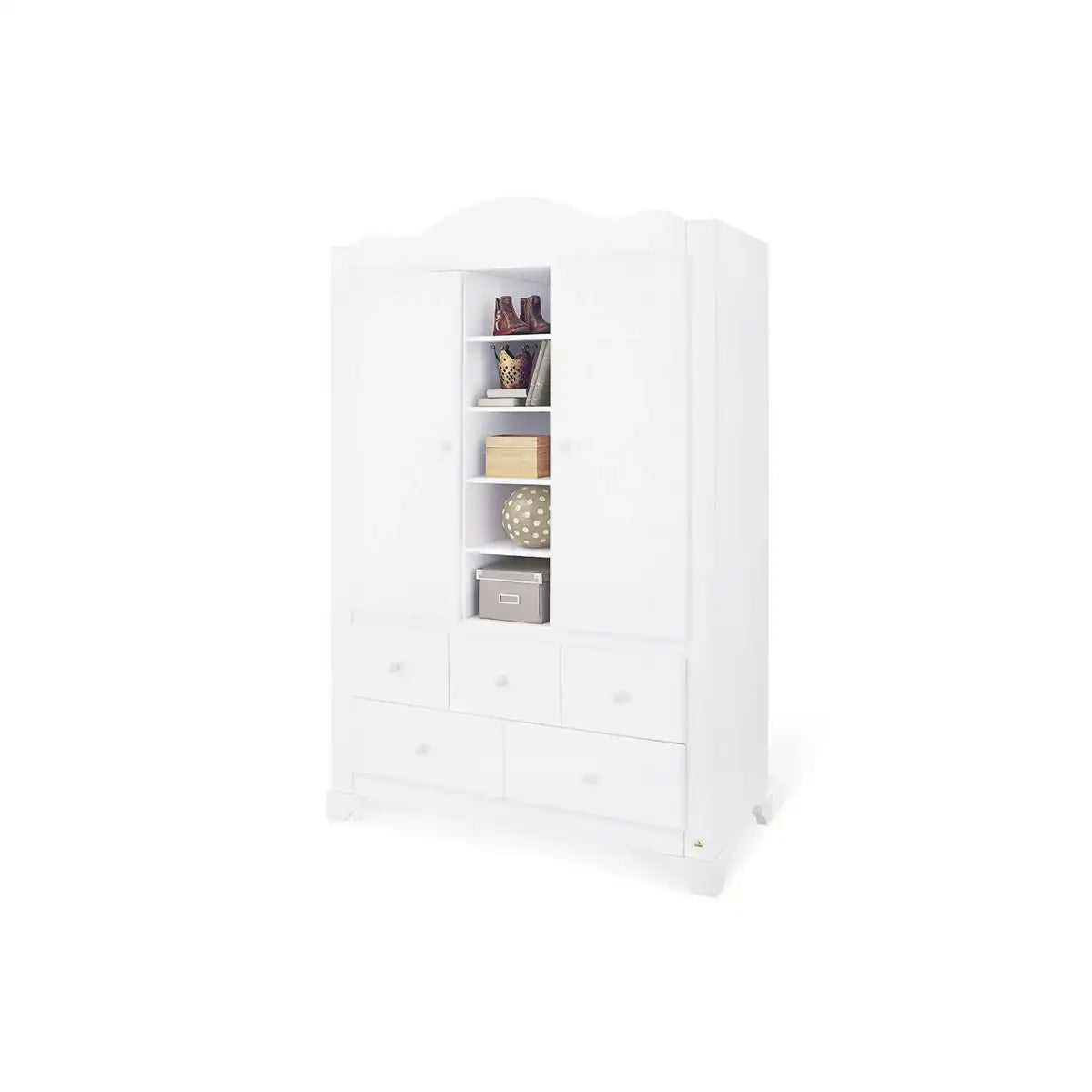 Kinderzimmer 'Pino' extra breit groß
3-teilig: Kinderbett, extra breite Wickelkommode, großer Kleiderschrank - HomeDesign Knaus