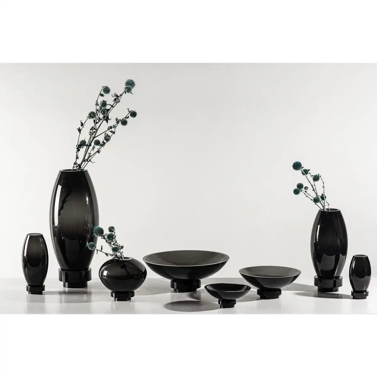 Kleine moderne Vase, innovatives Design, Rückseite aus hochwertigem Glas. RUD15ZW - HomeDesign Knaus