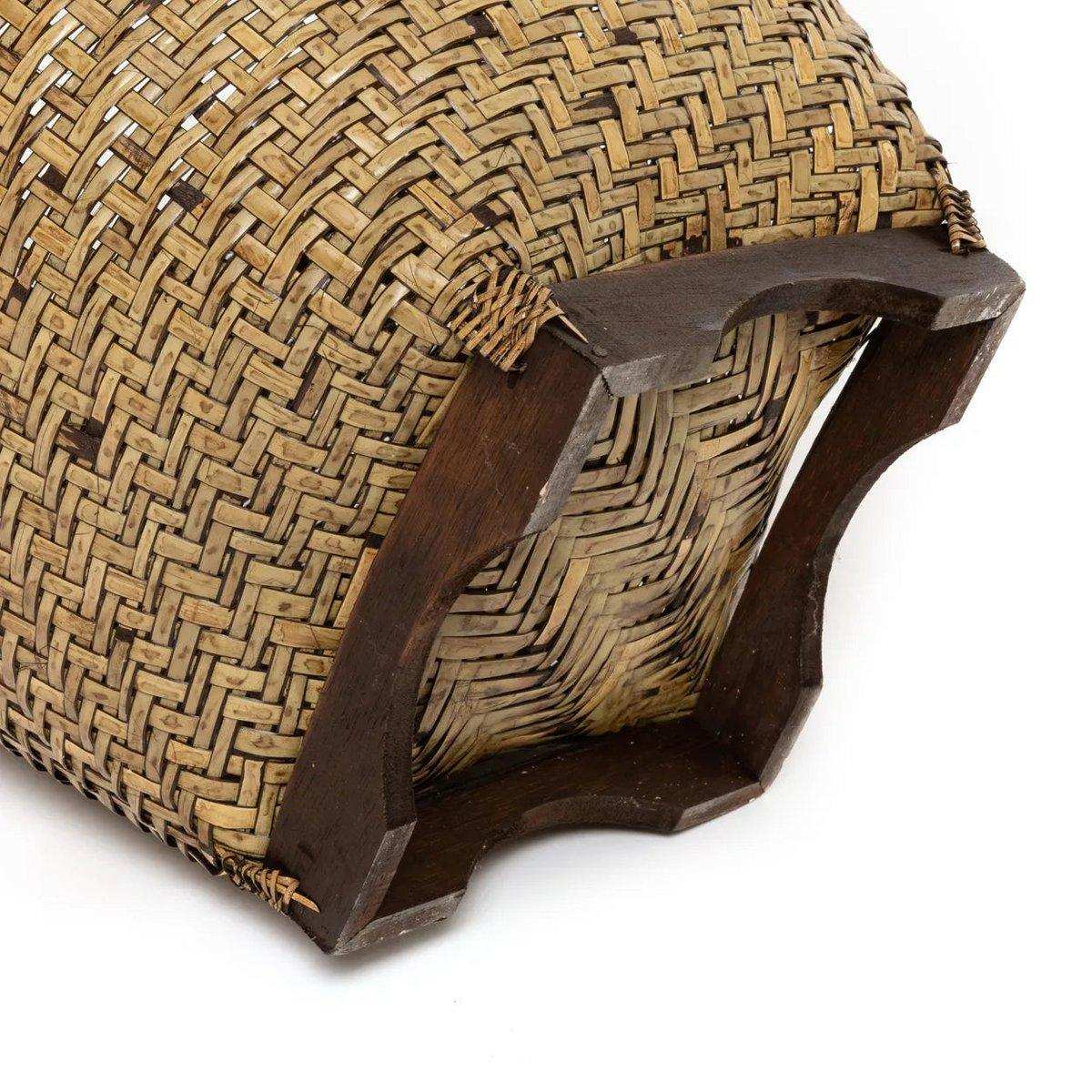 Koloniale Rattan Aufbewahrungskorb Braun Badezimmerkorb 40 cm - HomeDesign Knaus