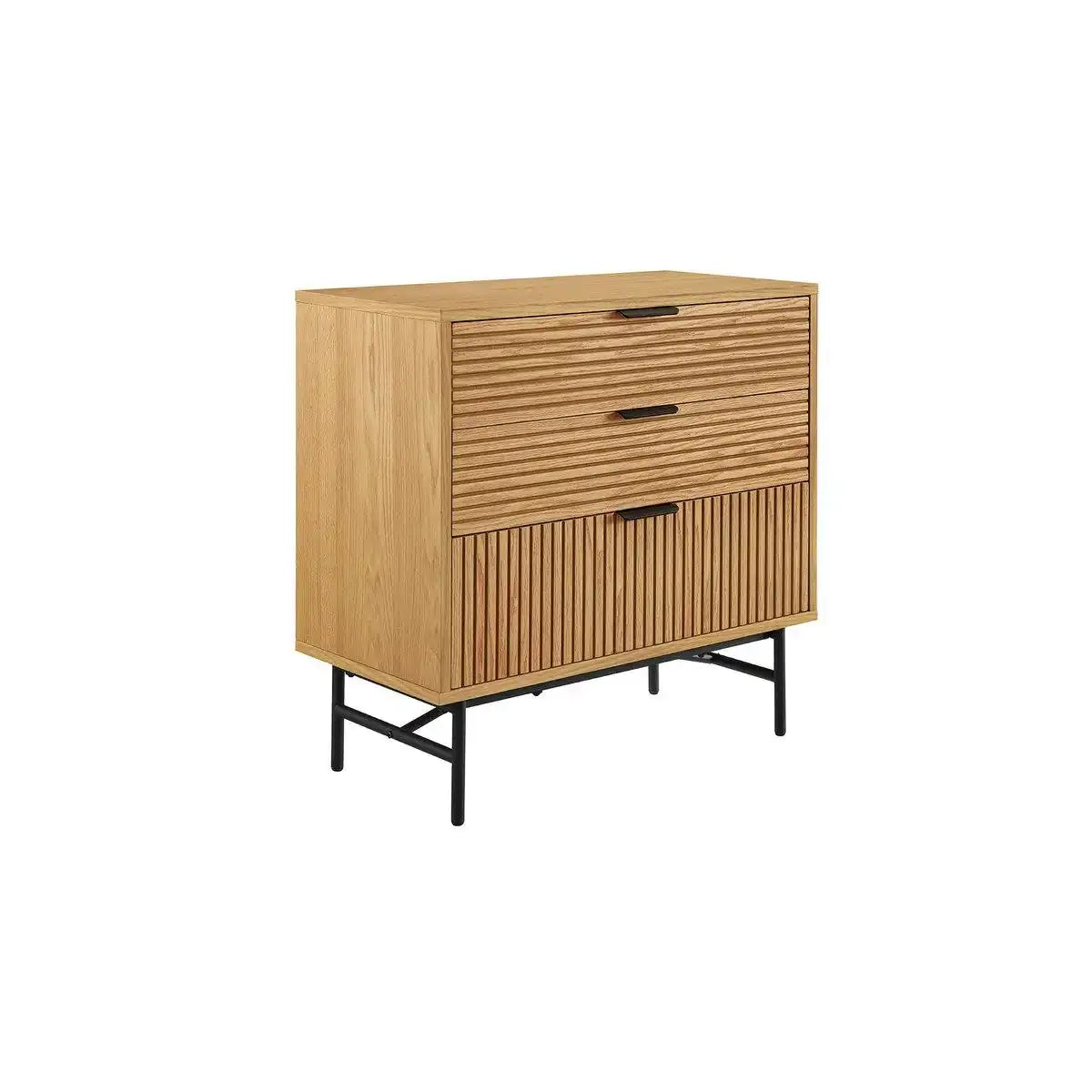 Kommode 80 cm Eiche Echtholzfurnier - HomeDesign Knaus