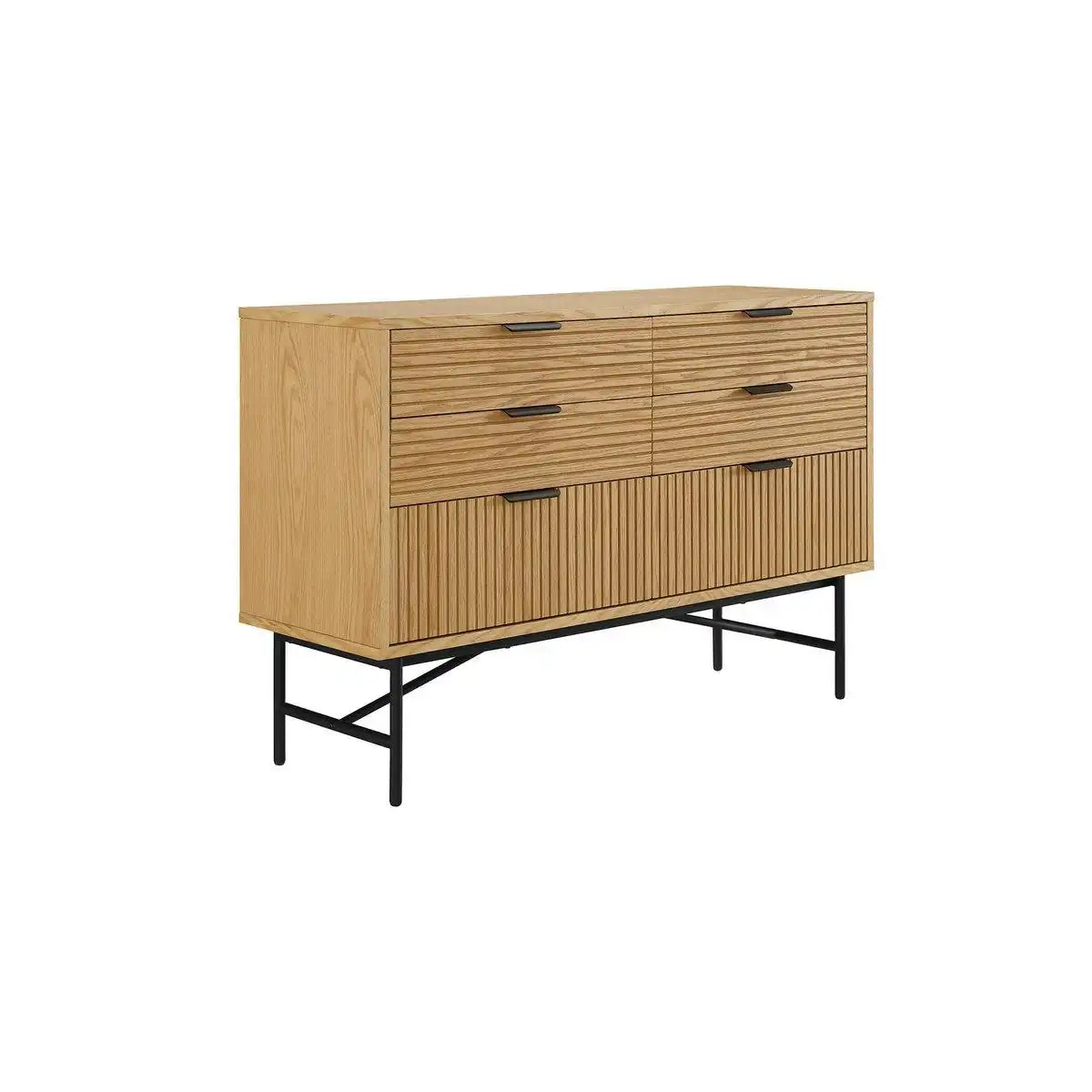 Kommode breit 120 cm Eiche Echtholzfurnier - HomeDesign Knaus