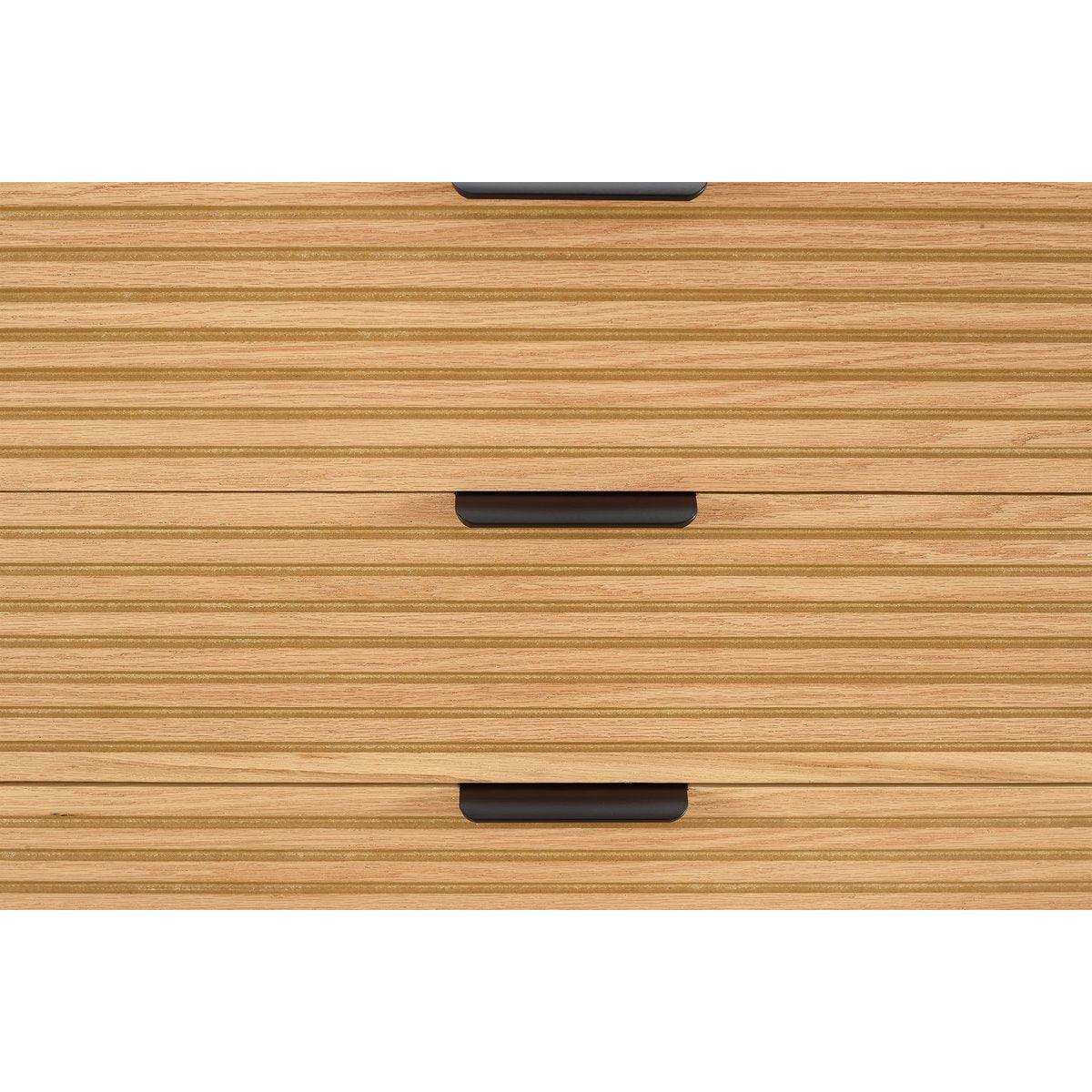 Kommode hoch 80 cm Eiche Echtholzfurnier - HomeDesign Knaus