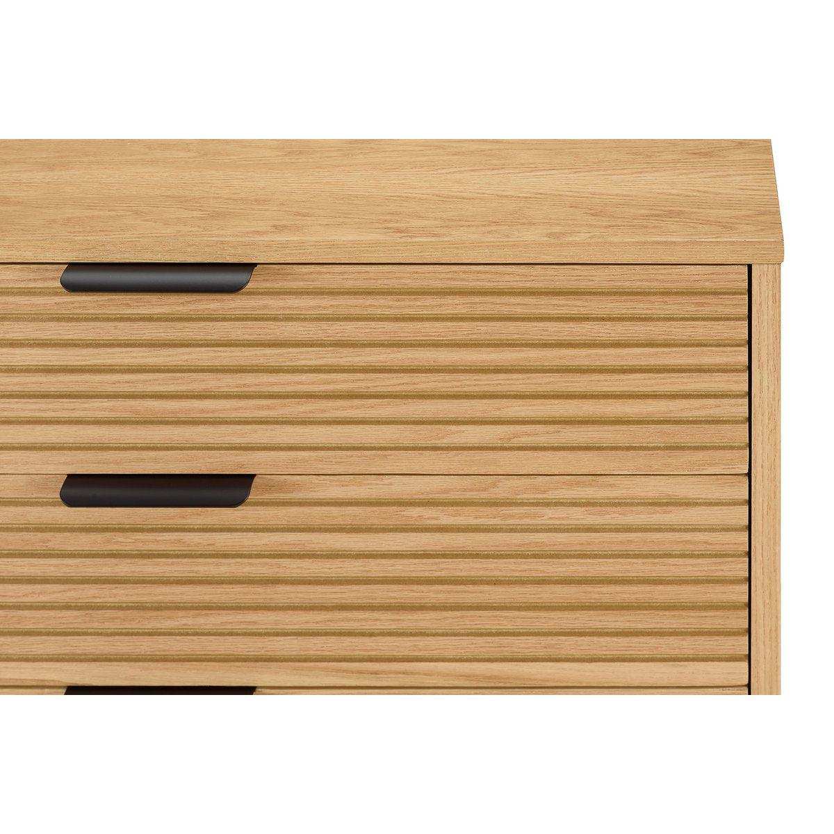 Kommode hoch 80 cm Eiche Echtholzfurnier - HomeDesign Knaus