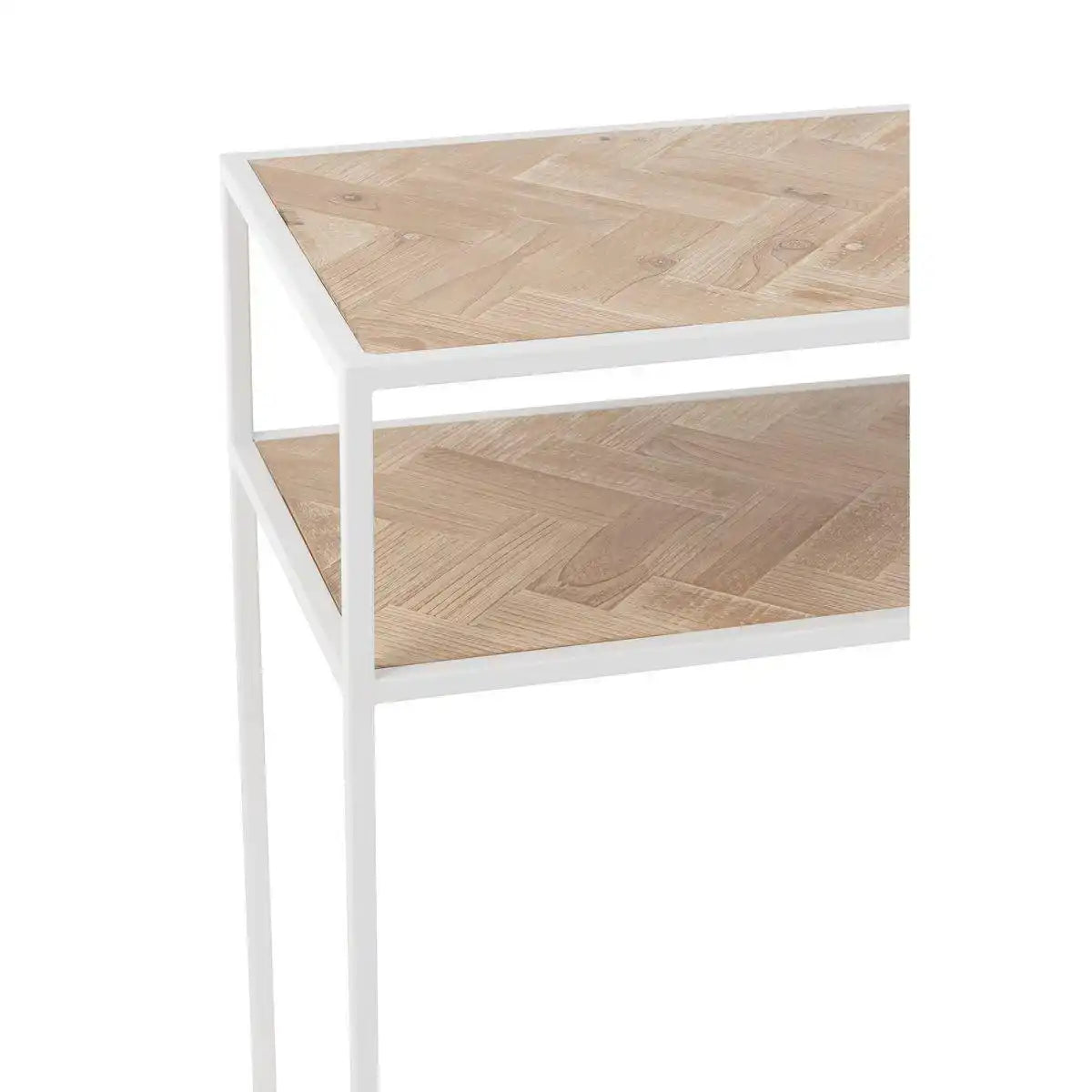 Konsole Zigzag Holz/Metall Natur/Weiß - HomeDesign Knaus