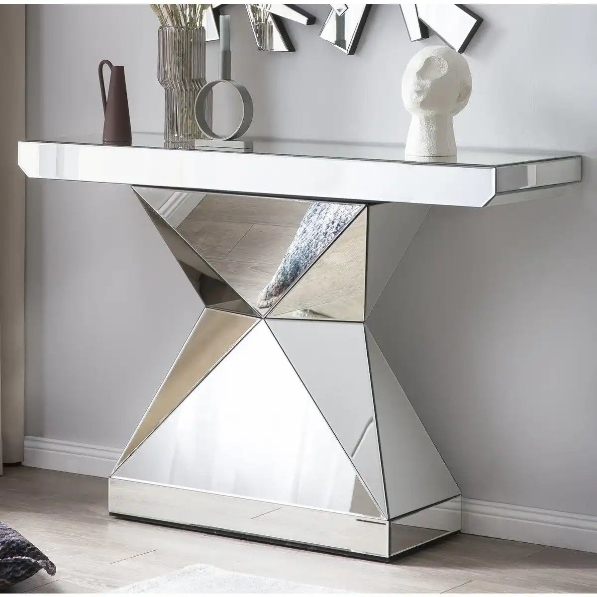 Konsolentisch aus MDF mit Spiegelglas - HomeDesign Knaus
