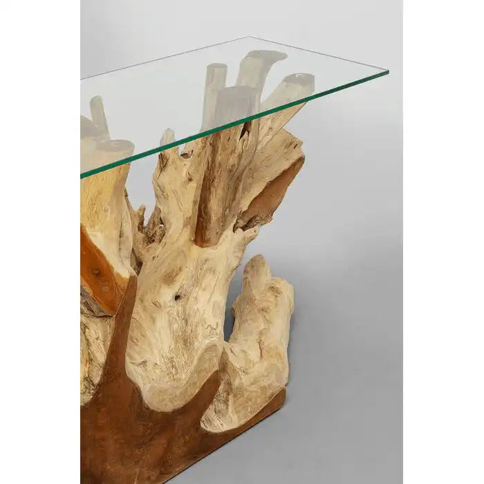 Konstolen Tisch Roots Konsole Handanfertigung Natur Teak Massivholz - HomeDesign Knaus